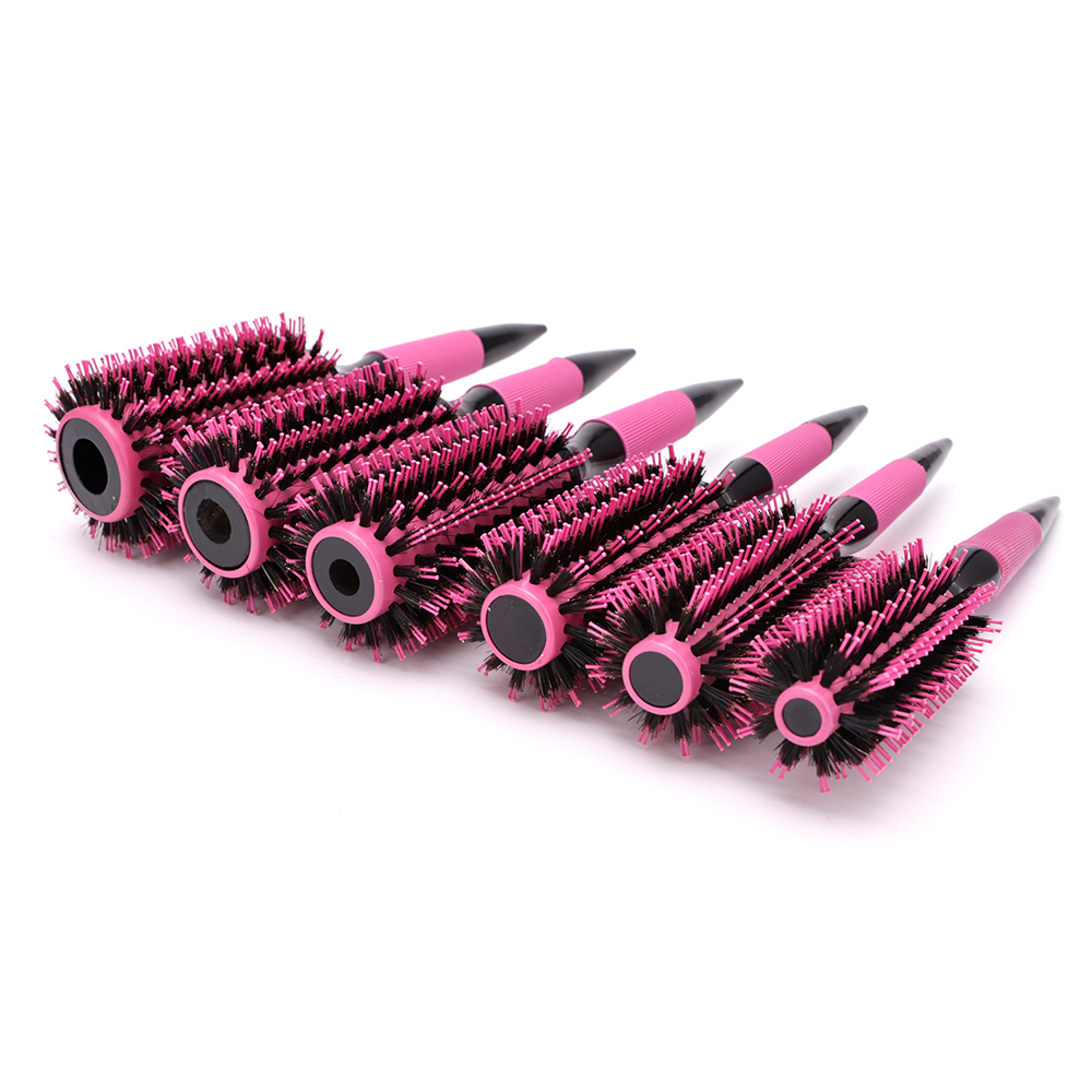 Professional Round Hair Brush With Boar Bristles  Ceramic Ionic Barrel For Smooth Blowouts 4