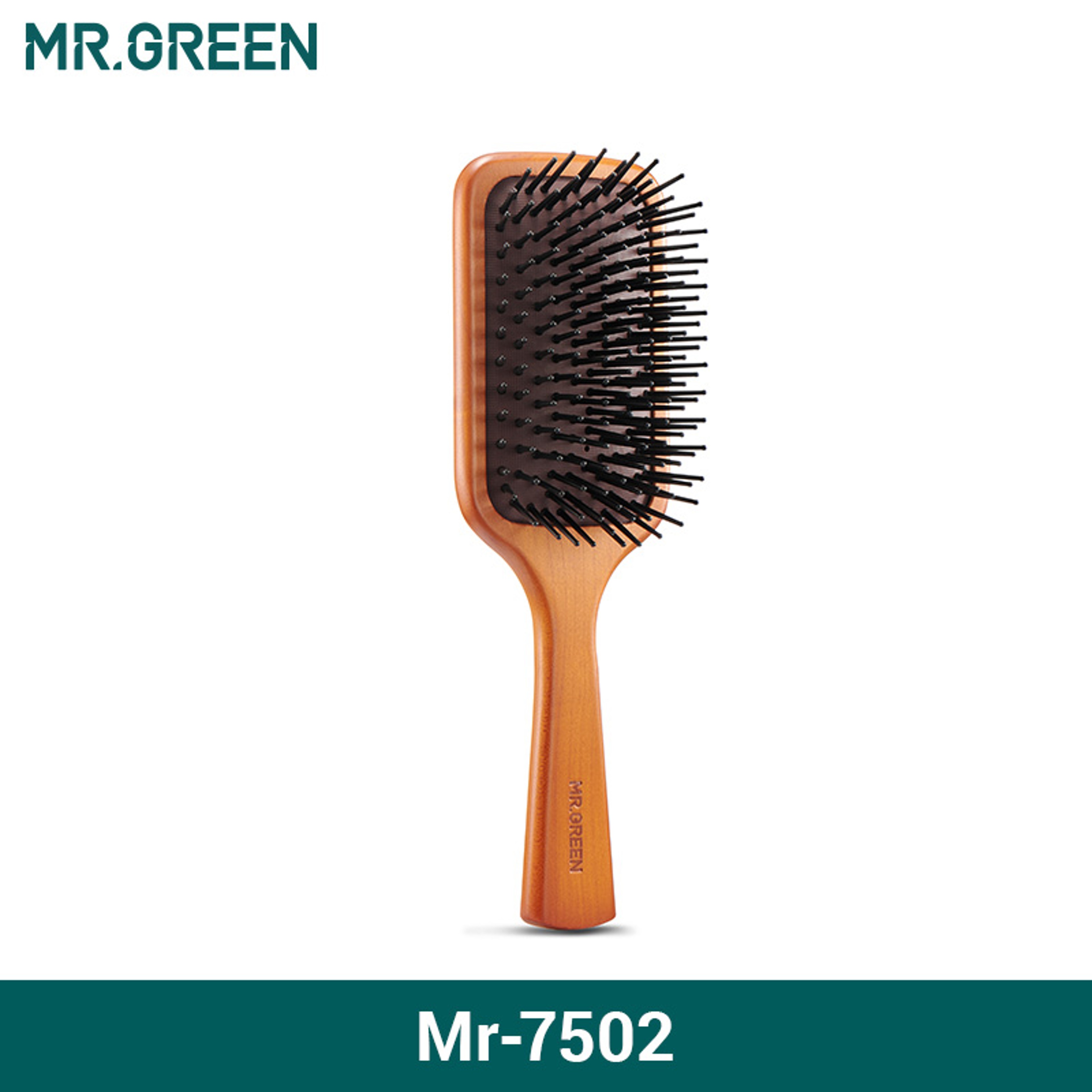 MR GREEN Wooden Hair Brush with Air Cushion Scalp Massage for Curly Long & All Hair Types – view 8