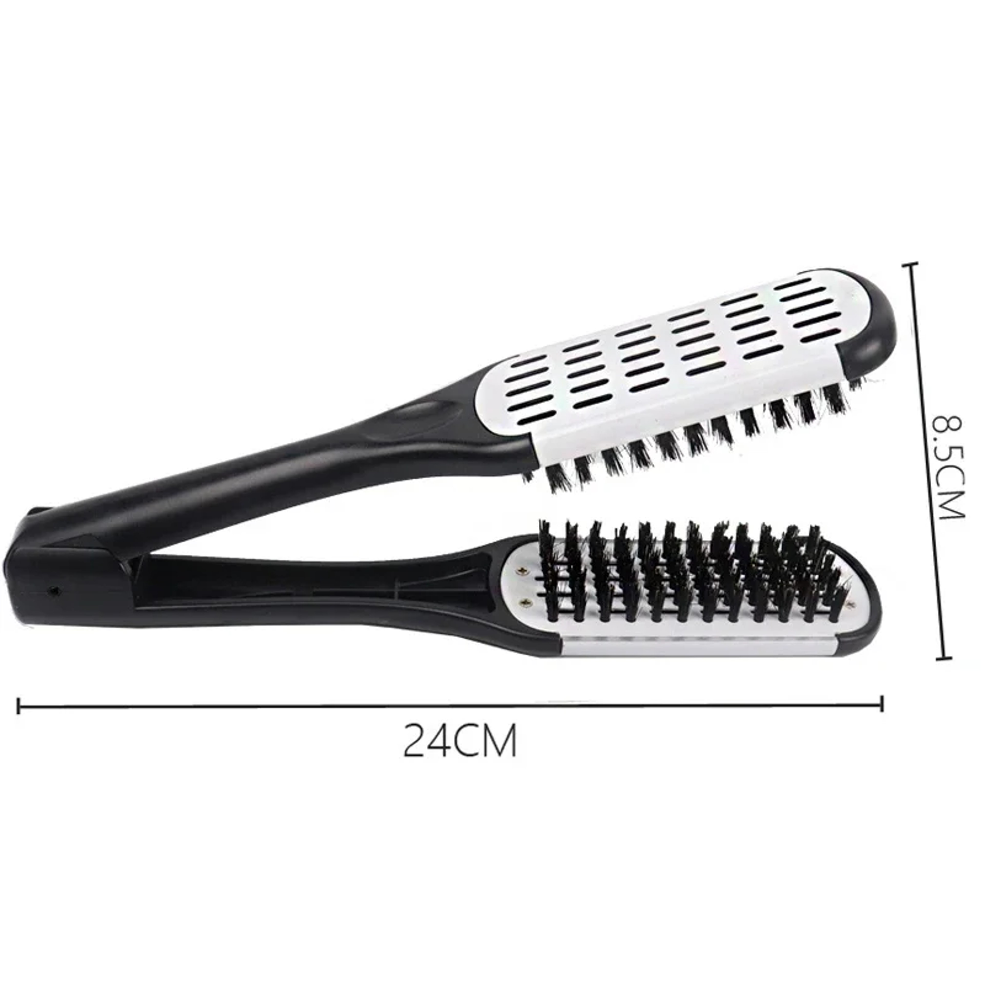 V Shape Hair Straightening Brush Comb Clamp For Fast Smooth Salon Styling 5