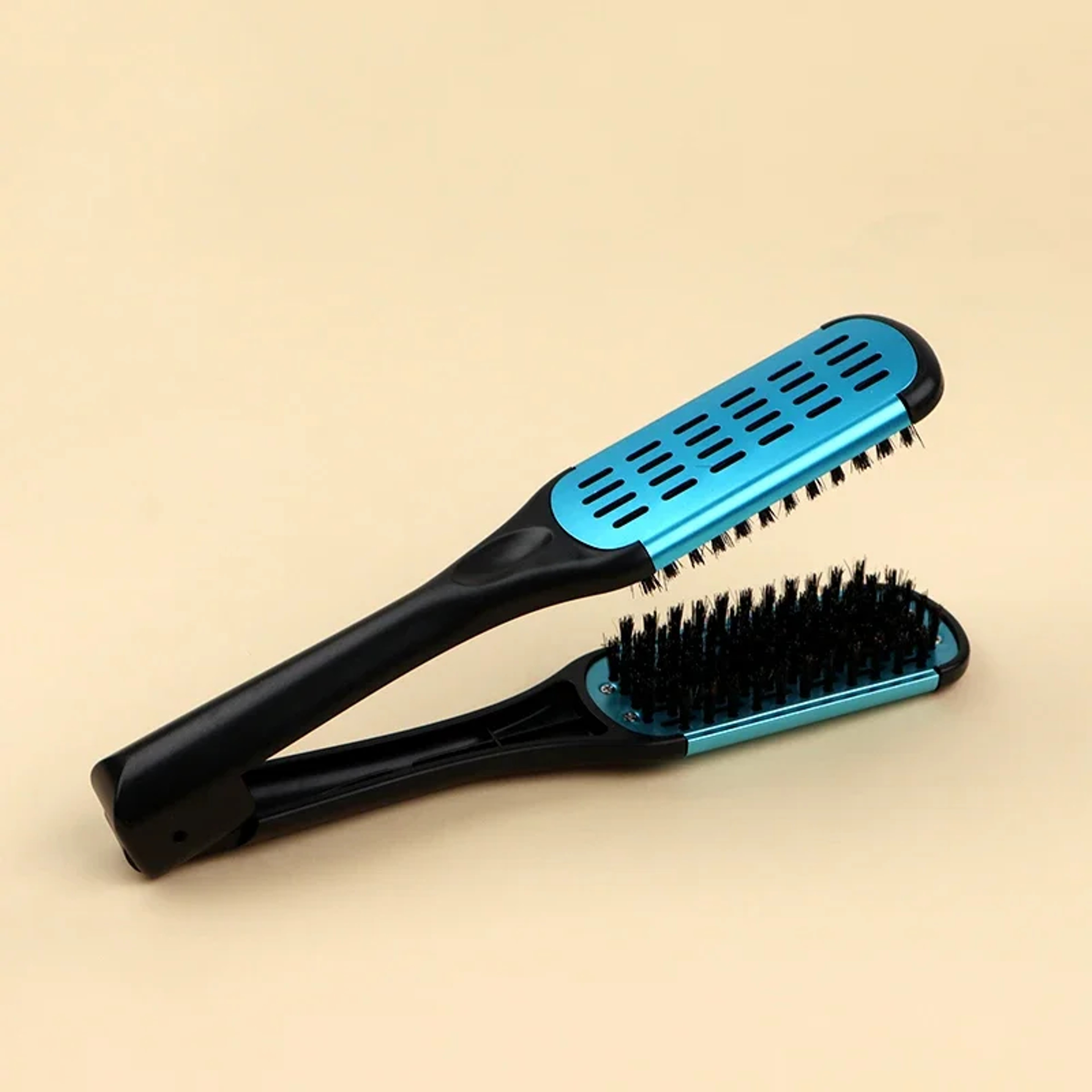 V Shape Hair Straightening Brush Comb Clamp For Fast Smooth Salon Styling 8