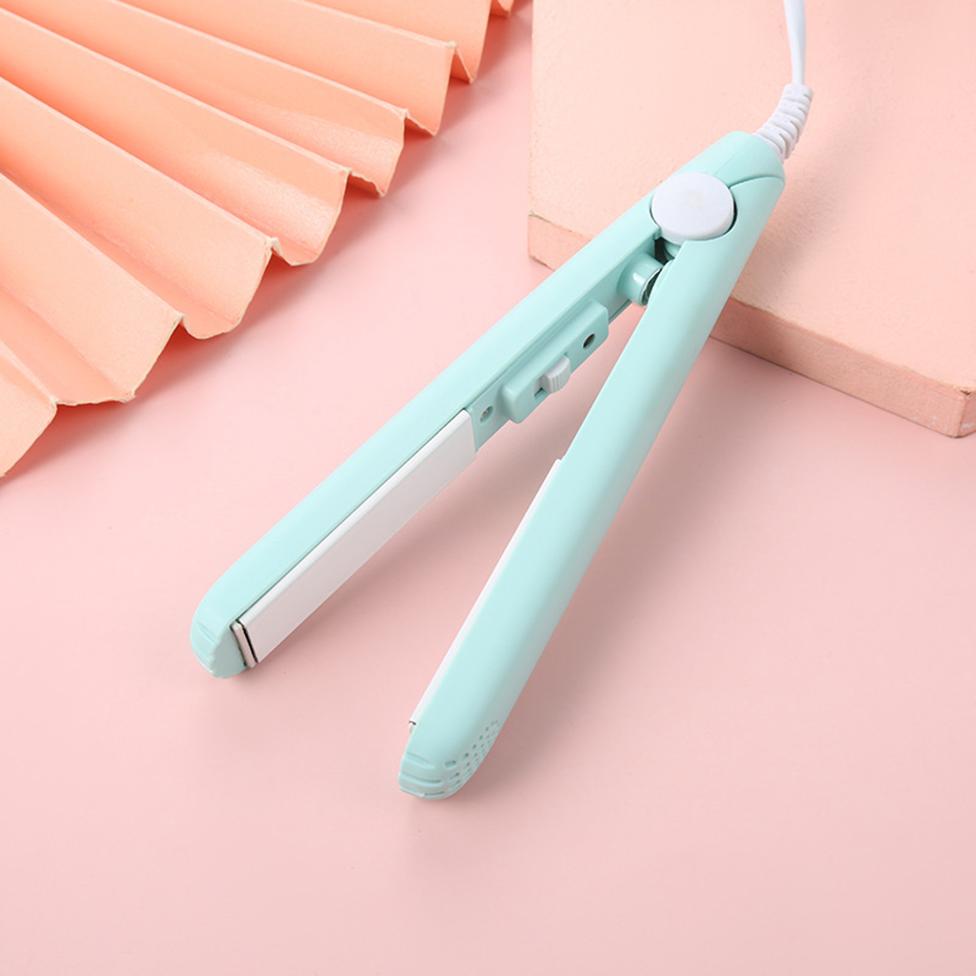 Mini Hair Straightener  Curler Portable Ceramic Flat Iron For Travel And Short Hair 5