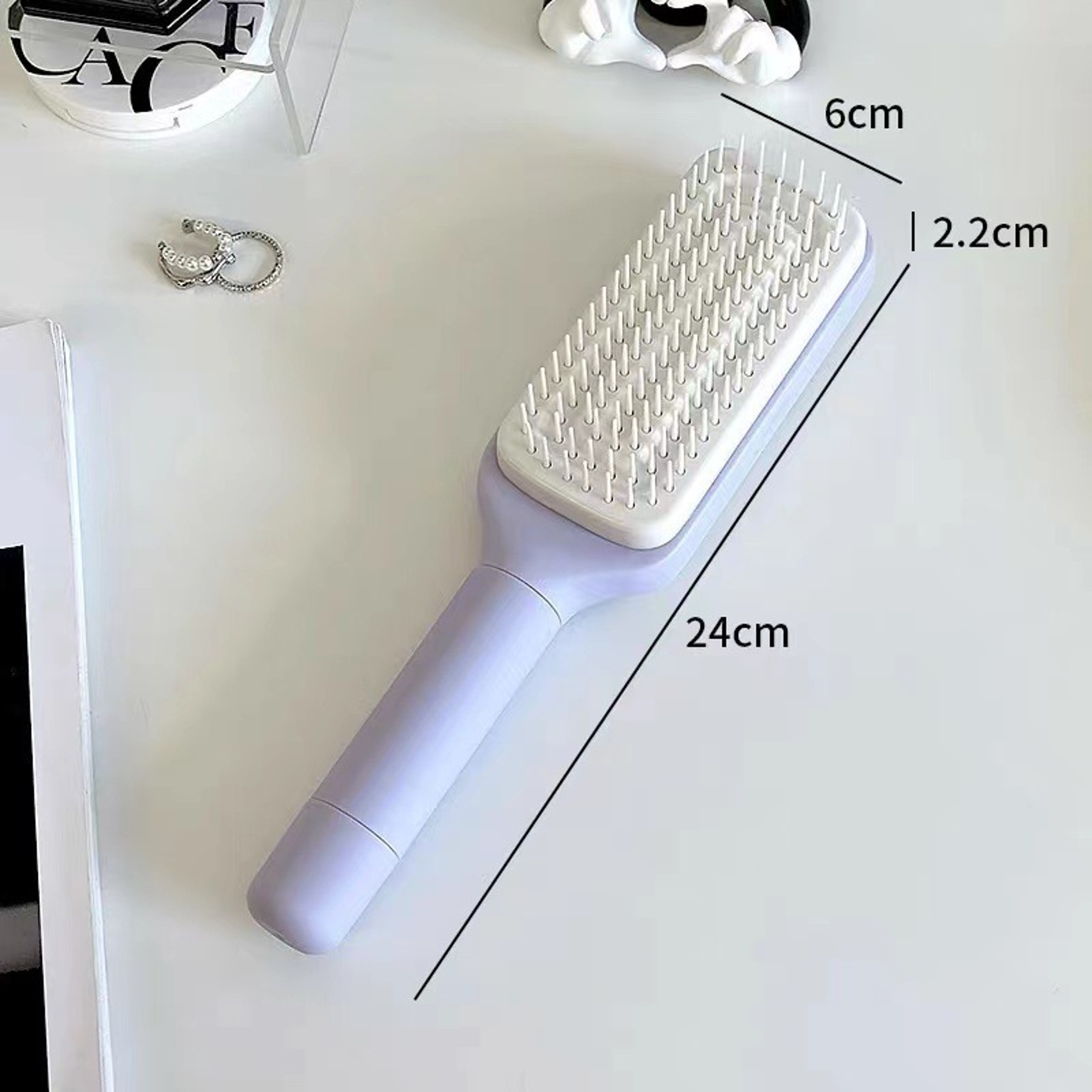 Self Cleaning Hair Brush With Rotating Scalp Massage Air Cushion For Smooth Detangling 6