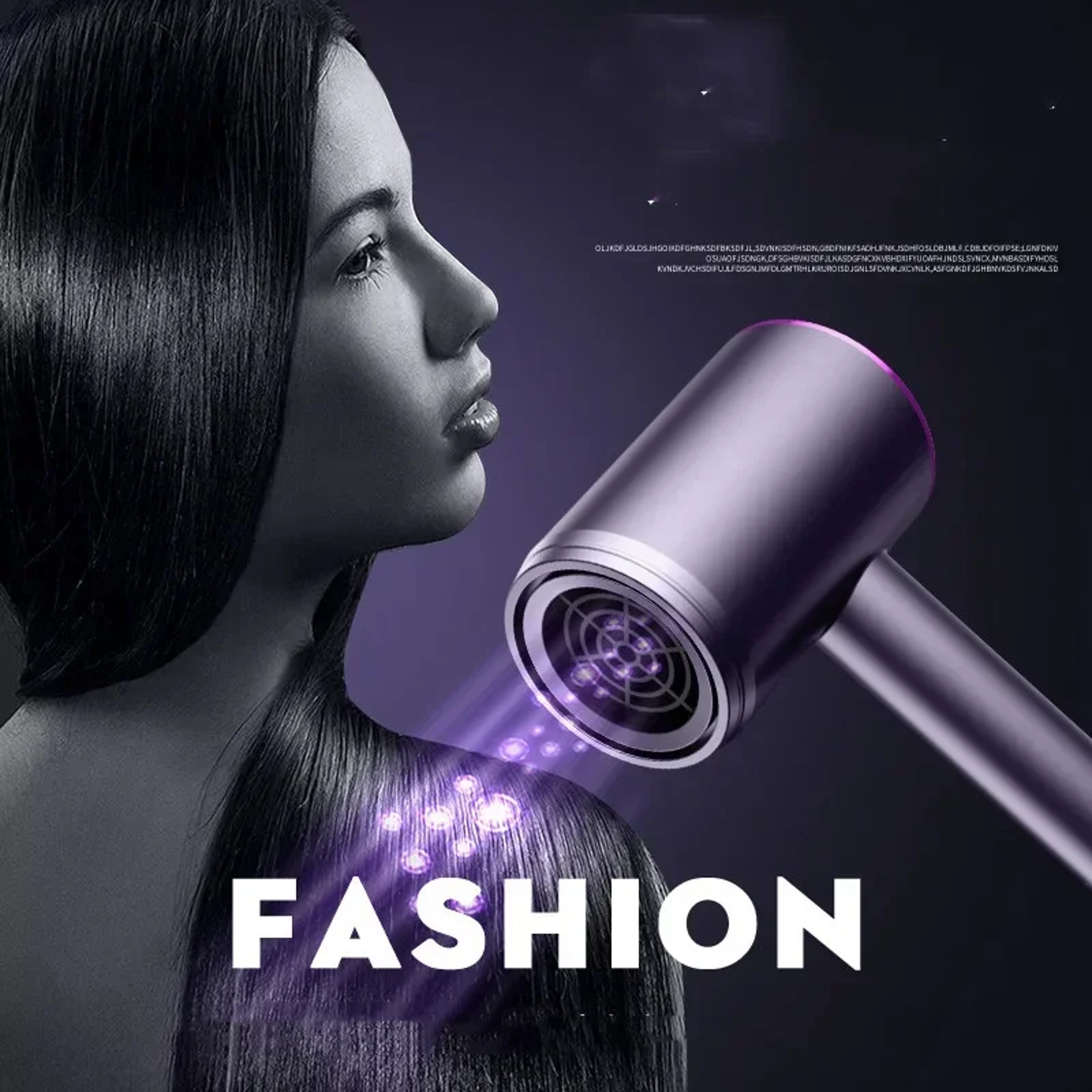 Turbo Ionic Pro Hair Dryer with Negative Ion Hair Dryer Technology for Fast Drying and Quiet Styling – view 3