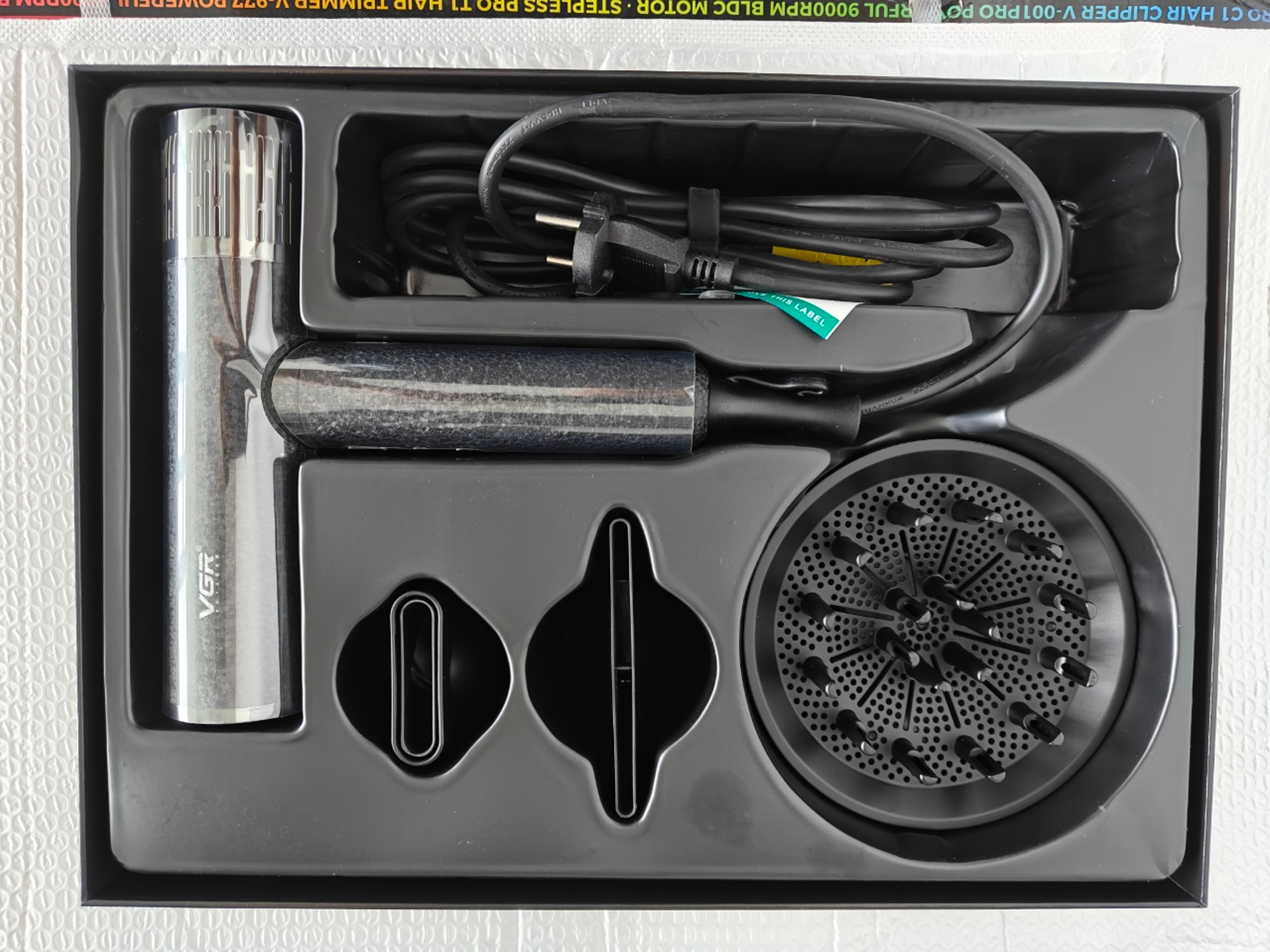 VGR Professional Hair Dryer with Brushless Motor and Ionic Fast Dry Technology – view 7
