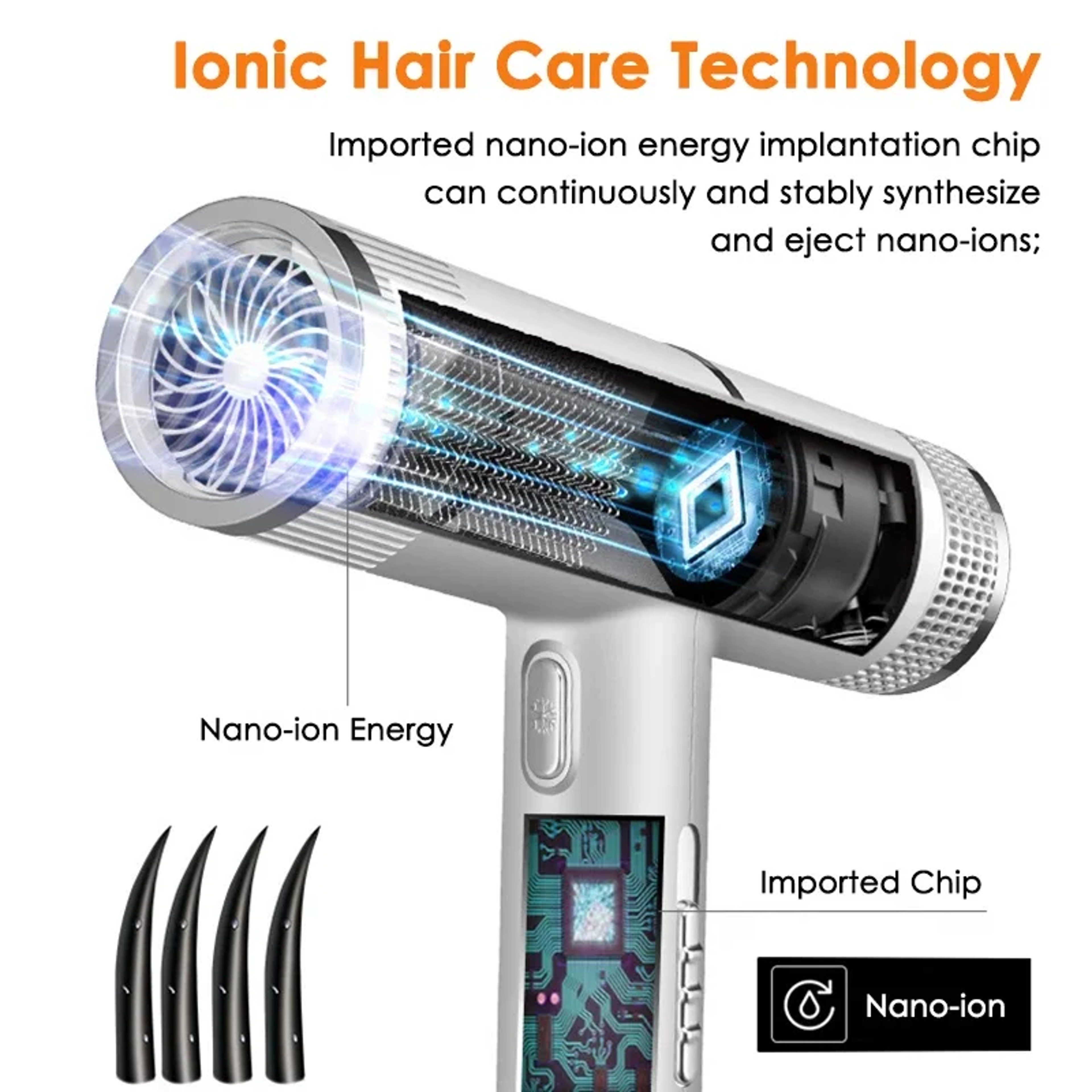 Infrared Ionic Hair Dryer Professional Blow Dryer With Hot  Cold Air For Fast Salon Styling 3