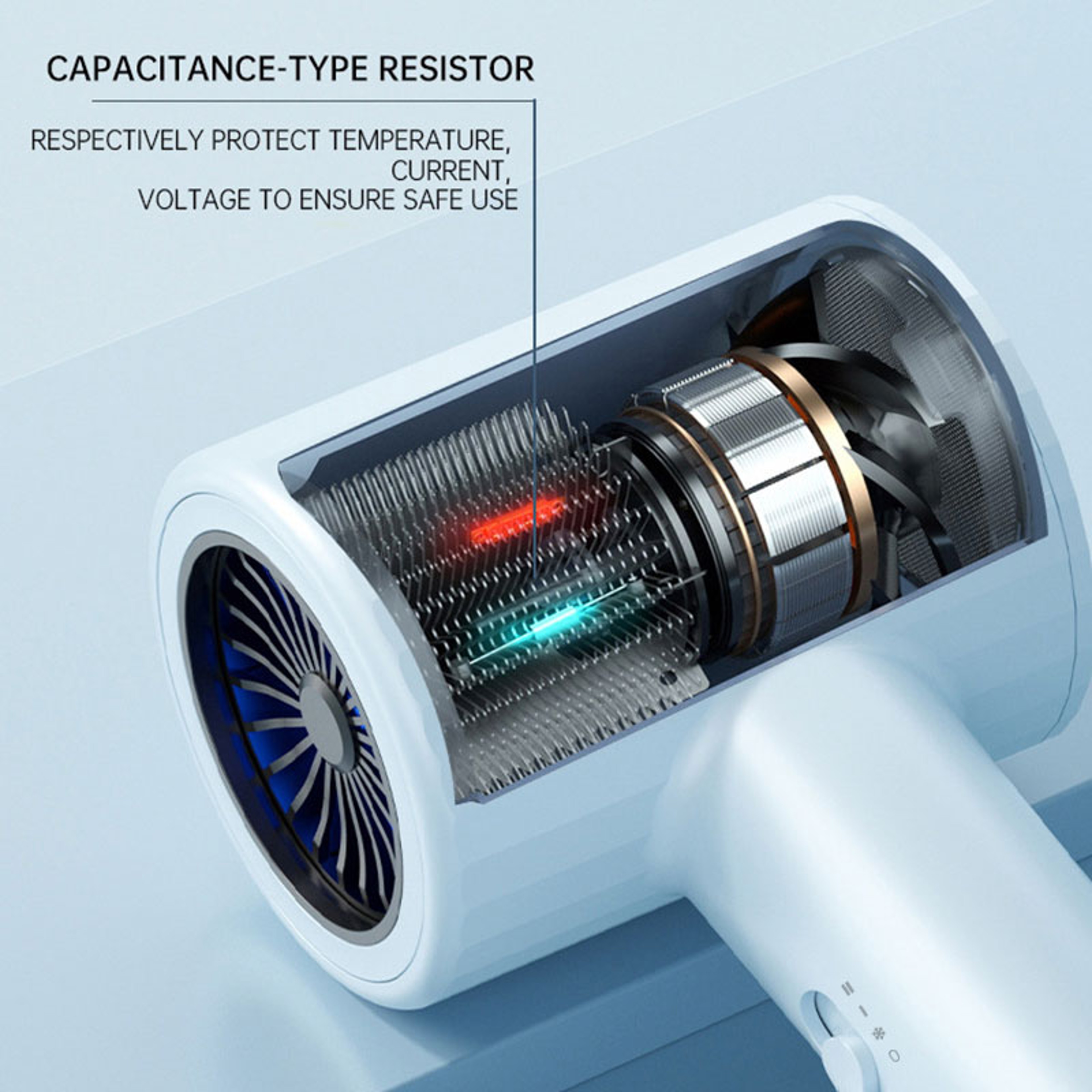 TurboFlow High Speed Hair Dryer Professional Fast Dry Blow Dryer With Constant Temperature Control 5