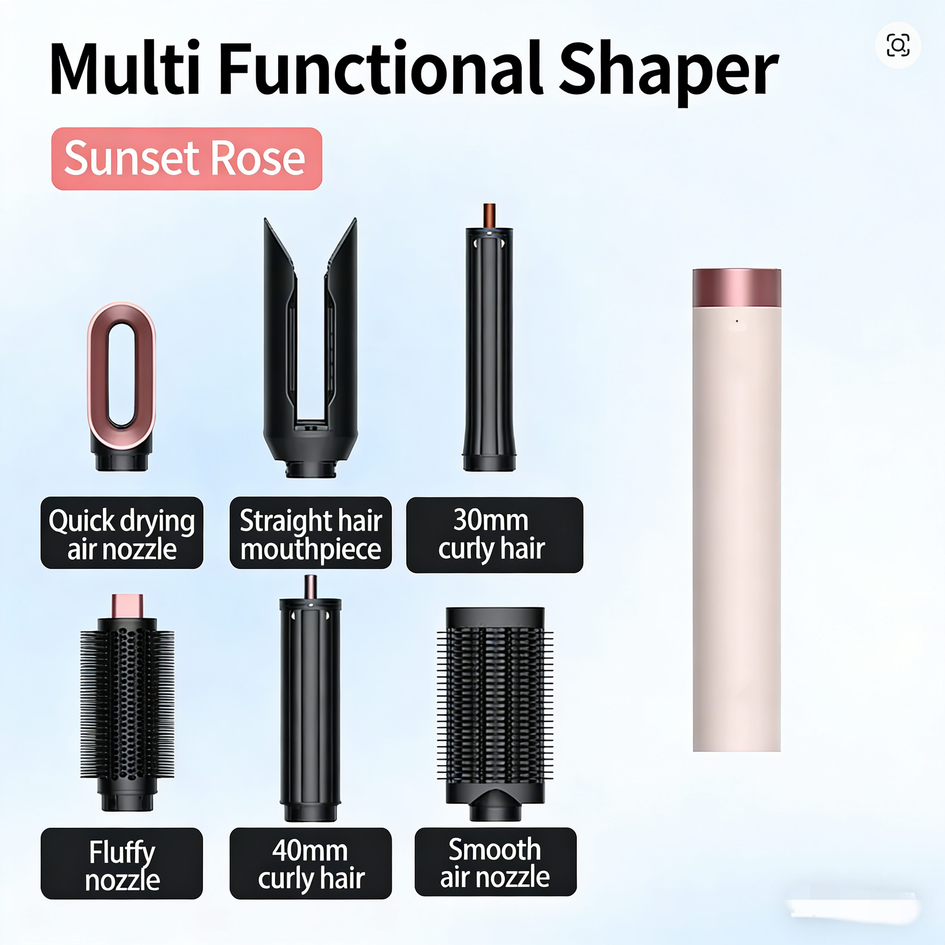 Hair Styler With Negative Ion Hair Dryer Brush For Fast Drying Curling  Volumizing 8