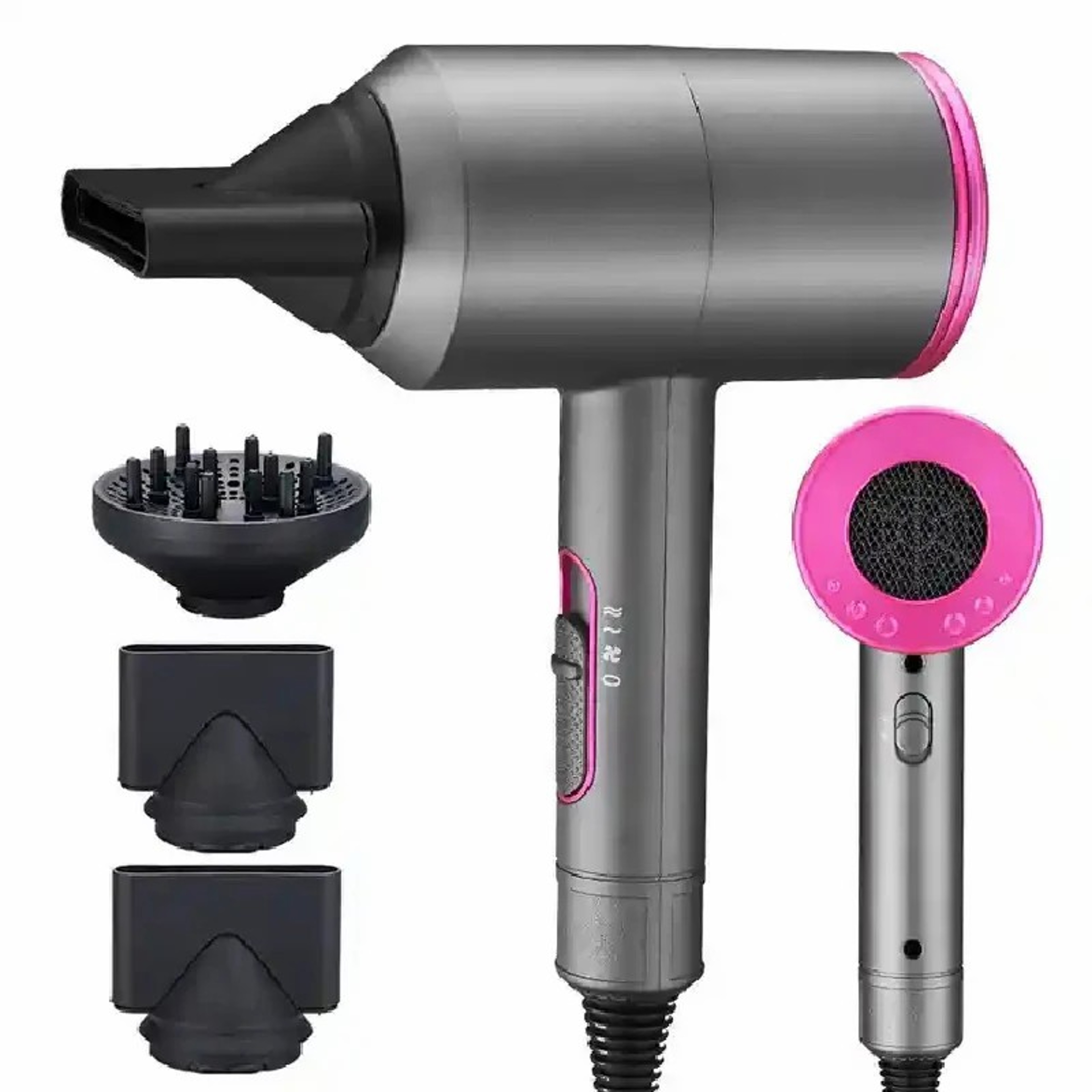Professional Negative Ion Hair Dryer With Diffuser Hot  Cold Air Fast Drying Blow Dryer 5