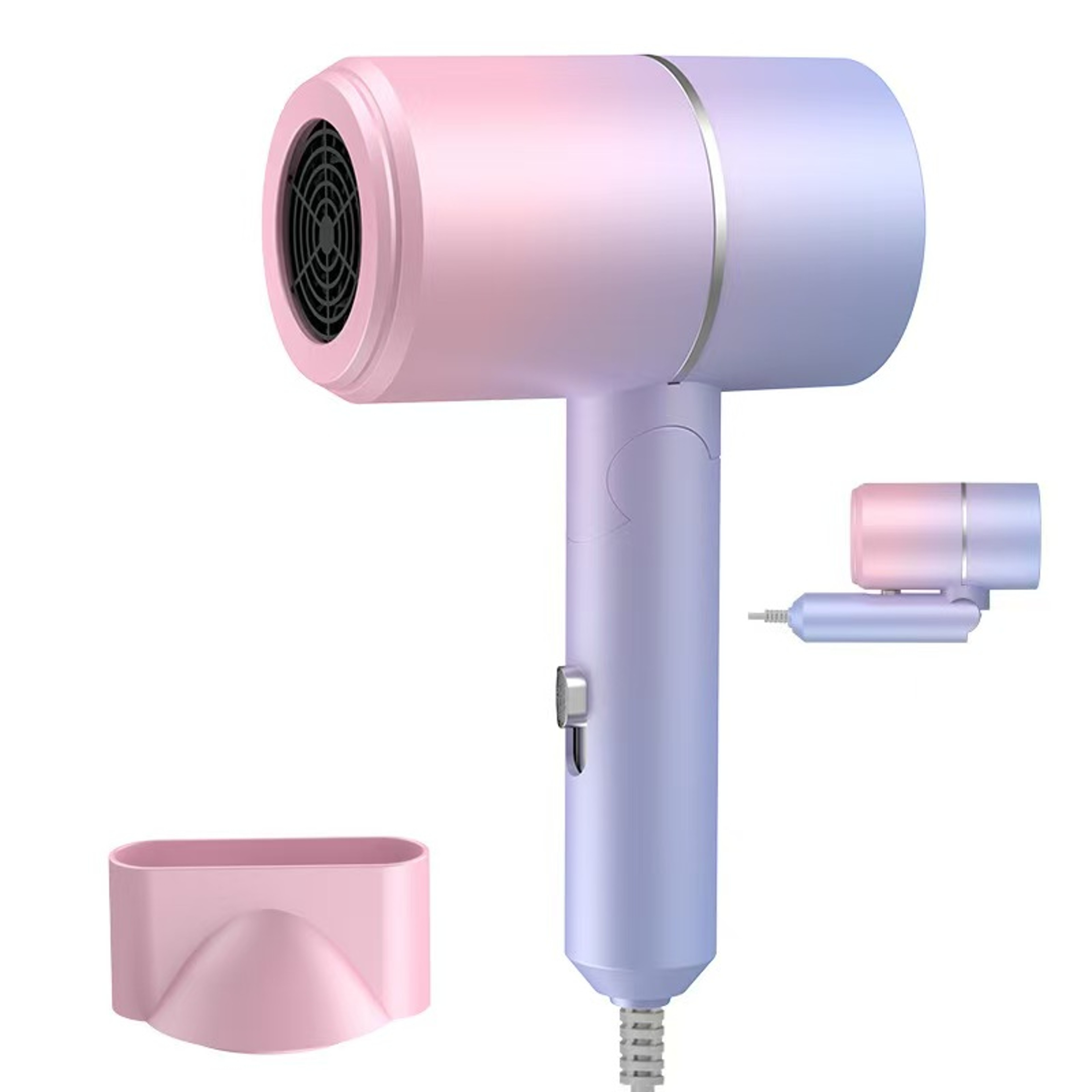 Negative Ion Hair Dryer With Diffuser Foldable Lightweight Fast Dry Blow Dryer 0