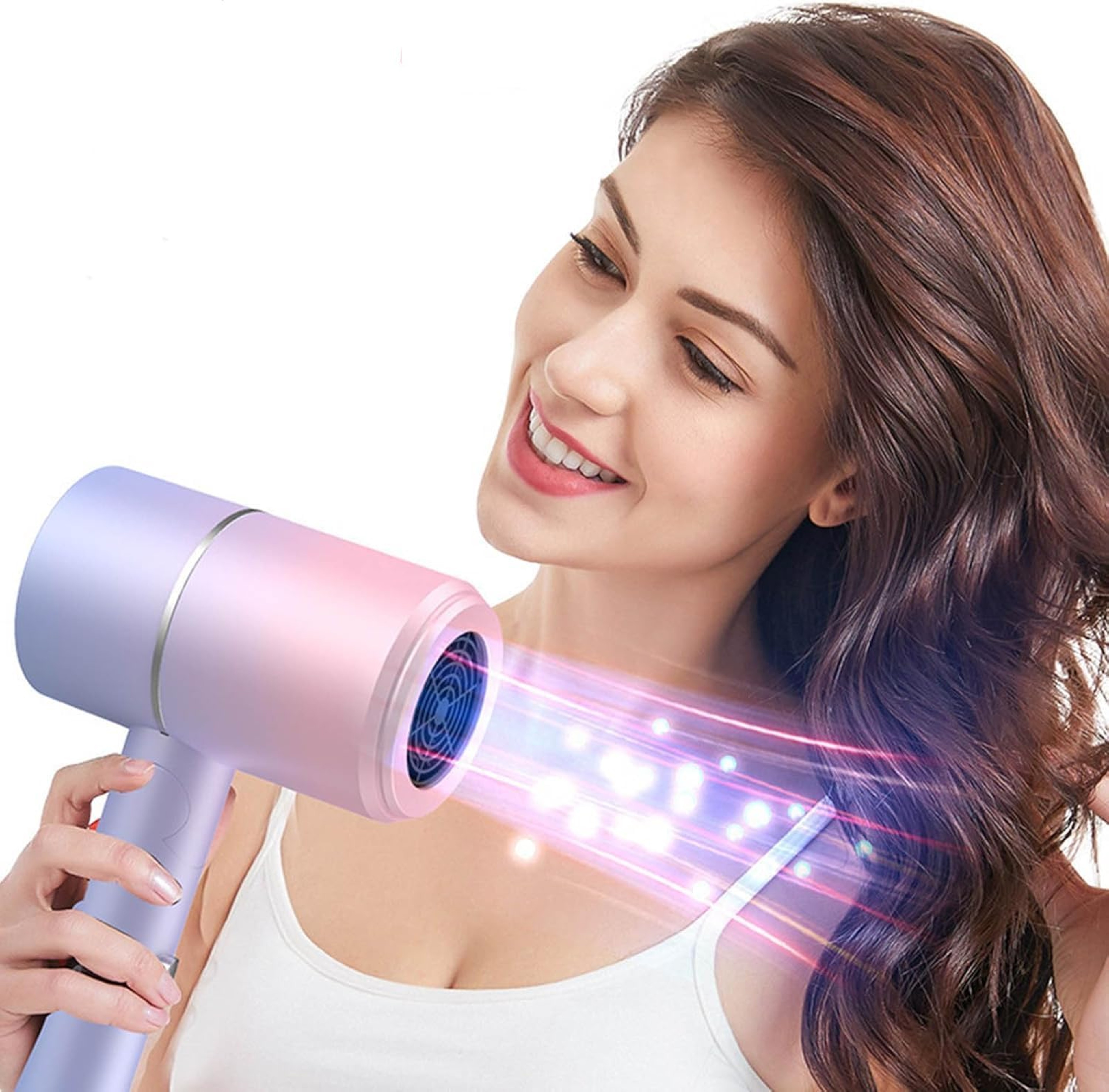 Negative Ion Hair Dryer With Diffuser Foldable Lightweight Fast Dry Blow Dryer 2