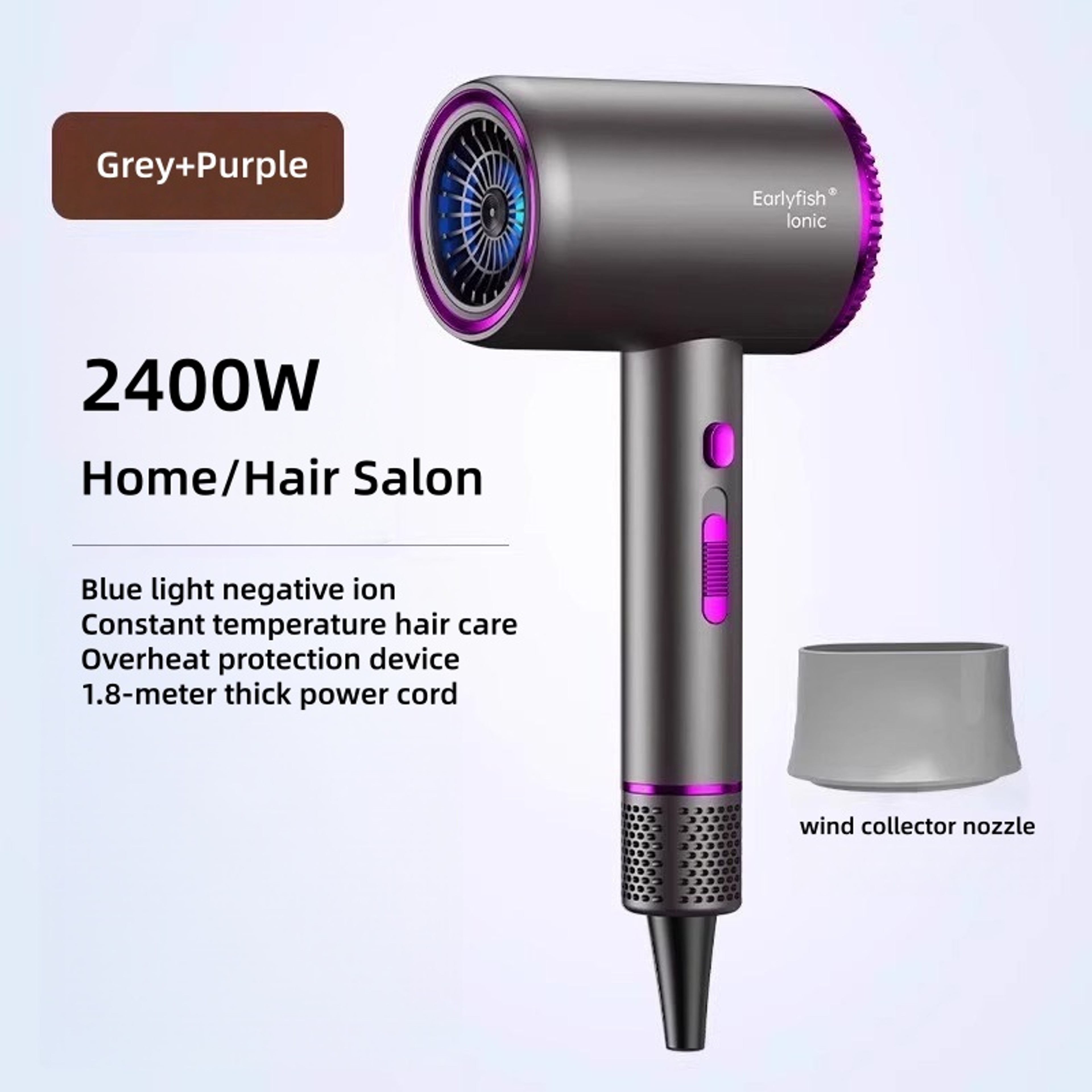 High Speed Hair Dryer With Negative Ion Technology  Diffuser 1