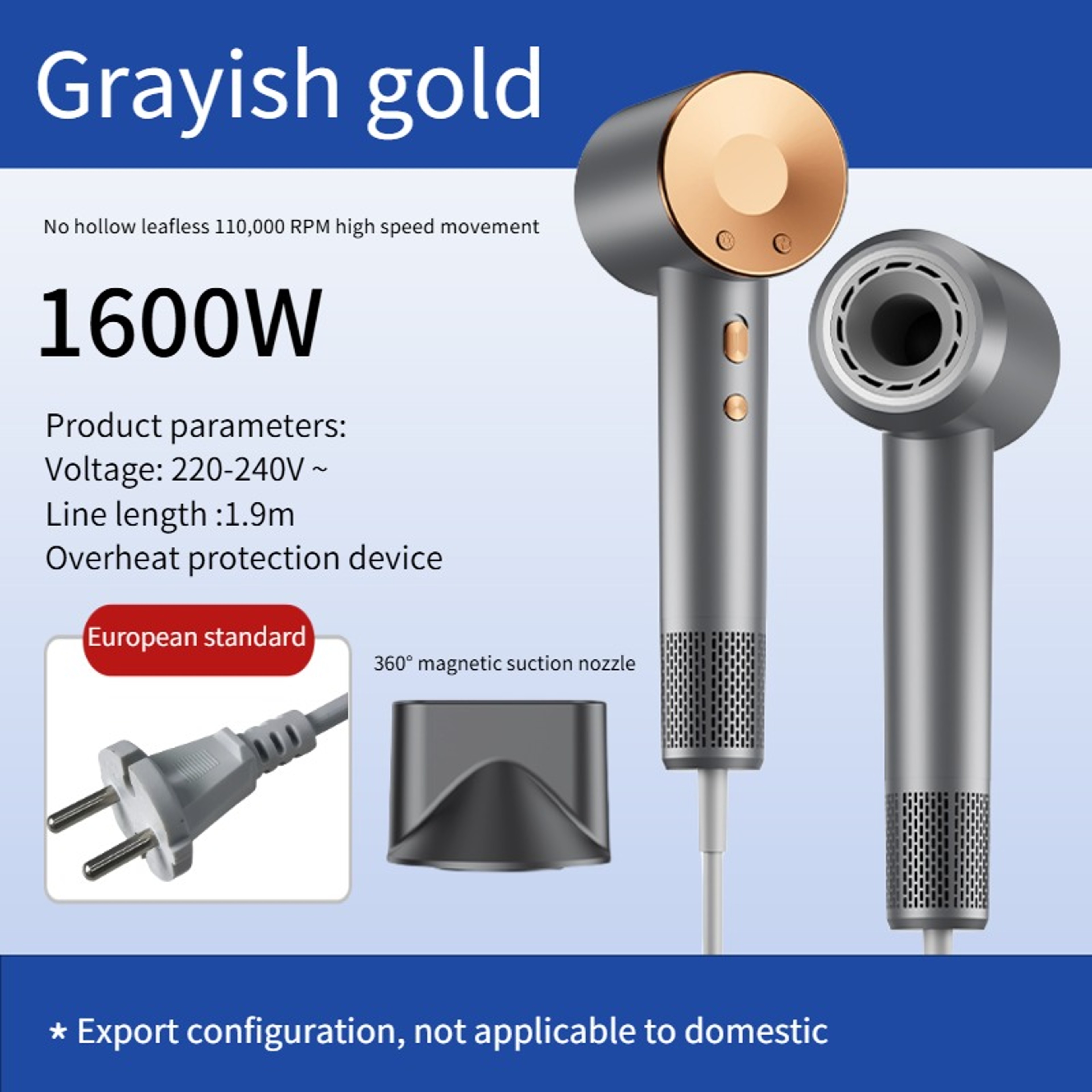 High Speed Negative Ion Hair Dryer For Fast Drying And Frizz Free Styling 7