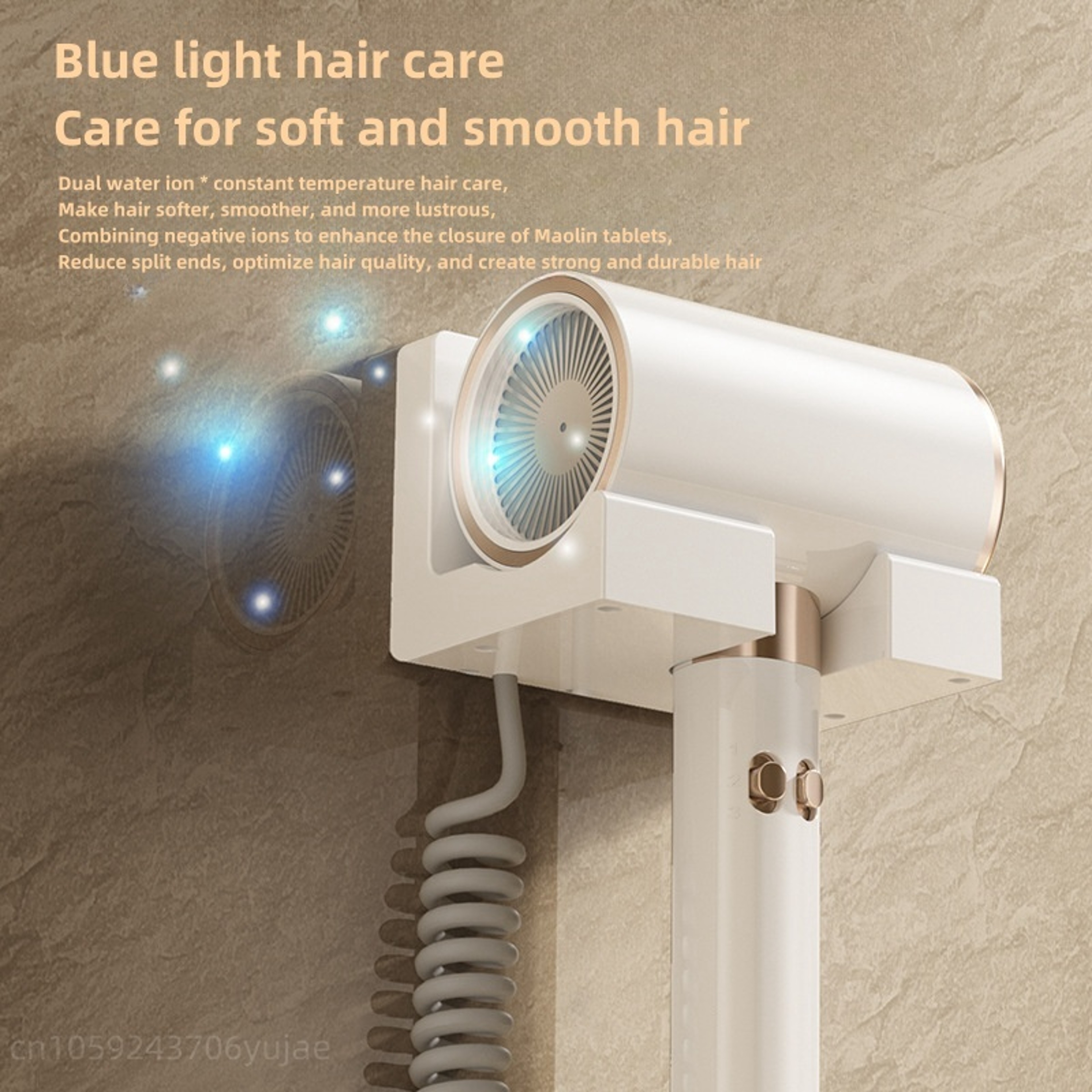 Wall Mounted Hair Dryer With Fast Drying Quiet Operation  No Drill Installation 2
