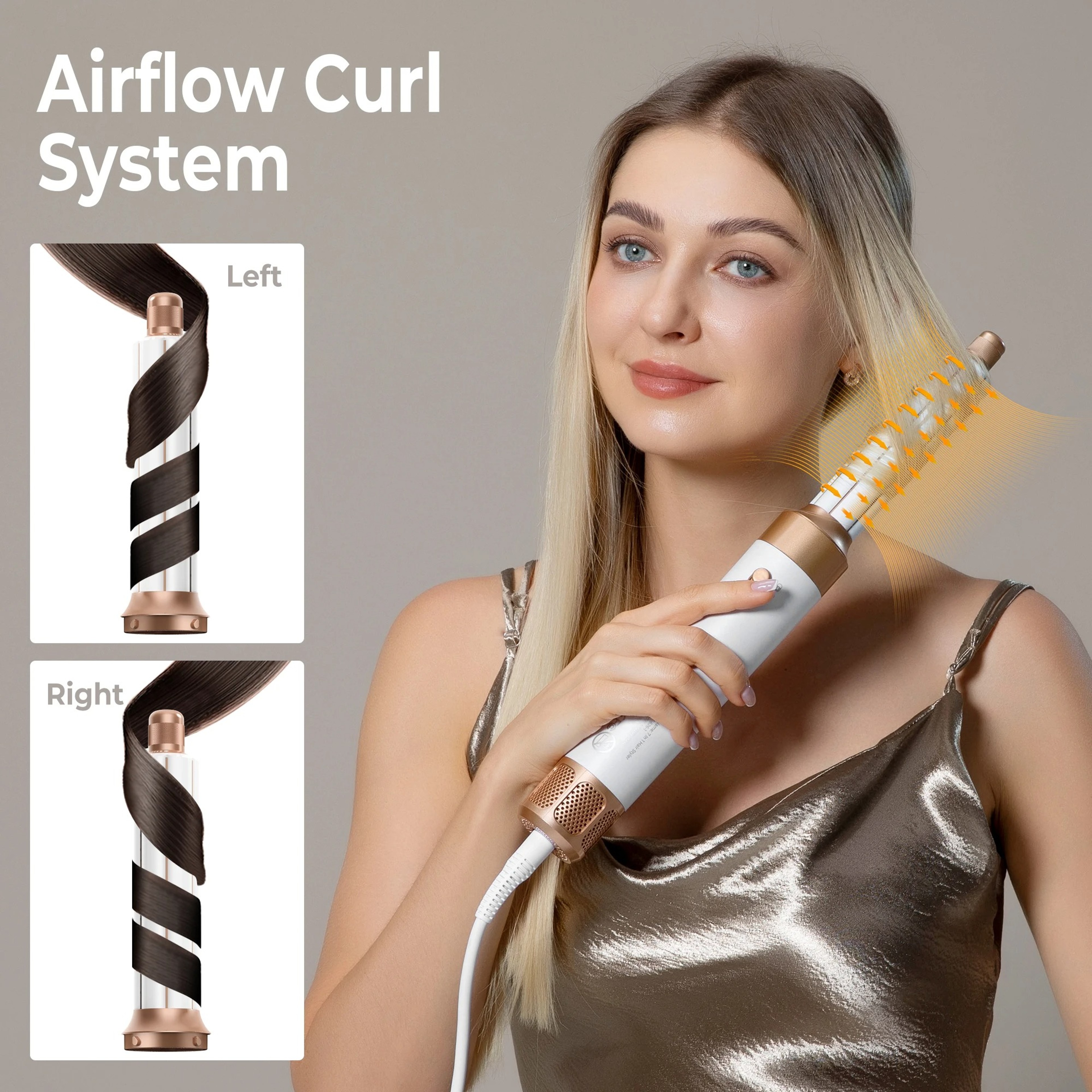 Ionic Hair Dryer Brush & Auto Curler Set with Diffuser High speed Hot Air Styler – view 5