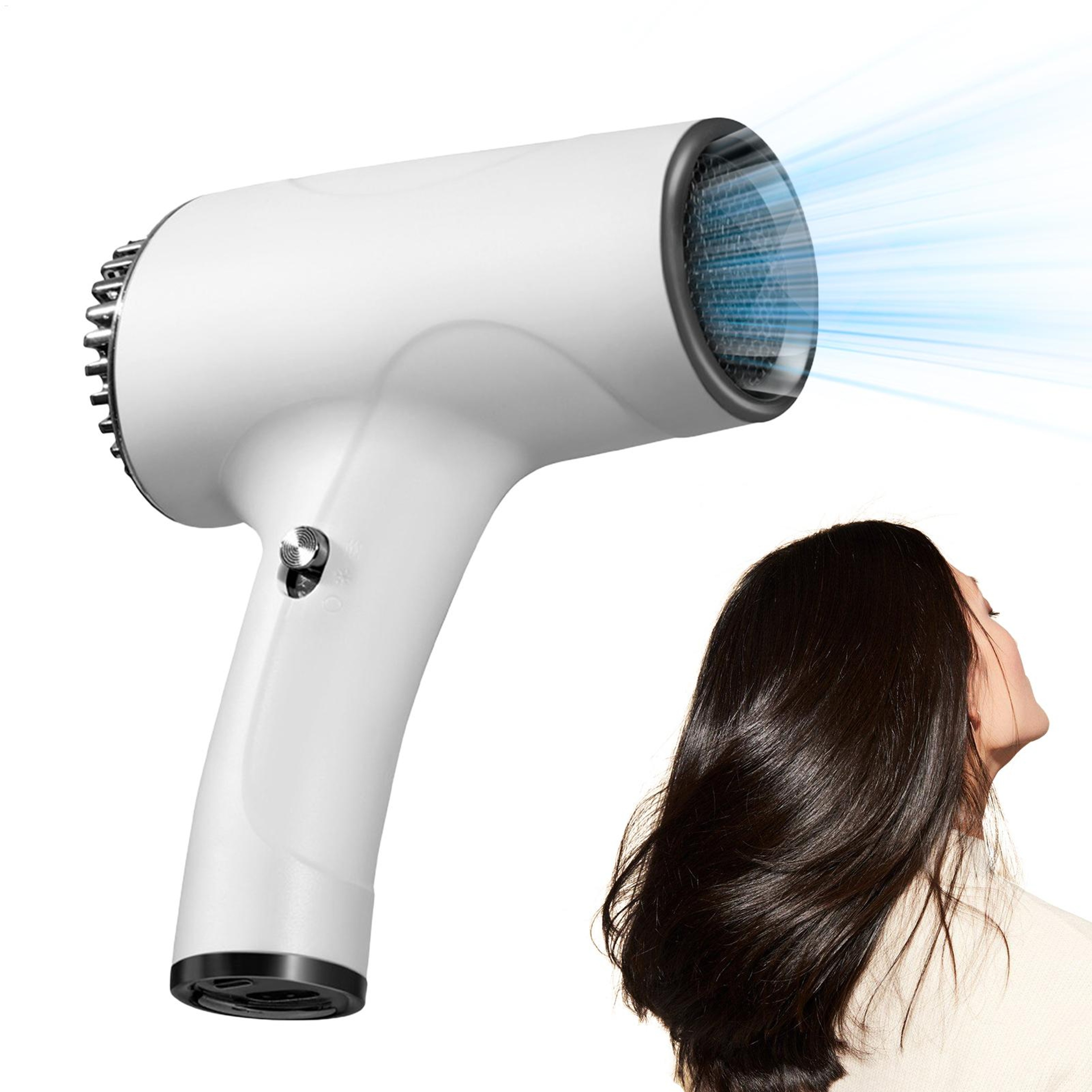 Portable Cordless Hair Dryer Rechargeable Travel Hair Dryer With Hot  Cold Air And Speed Settings 0