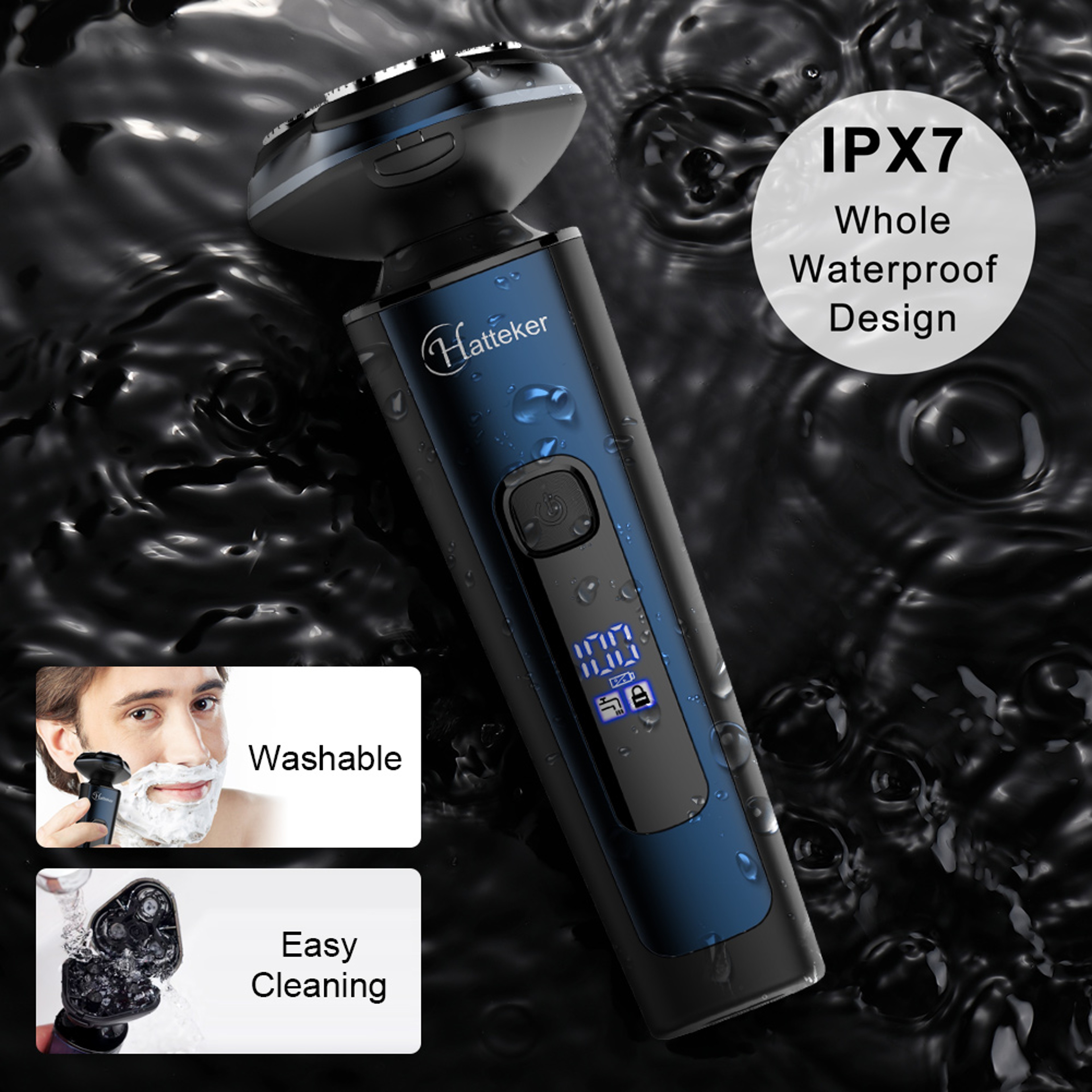 Electric Shaver for Men Rotary Electric Shaver & Beard Trimmer Kit – view 3