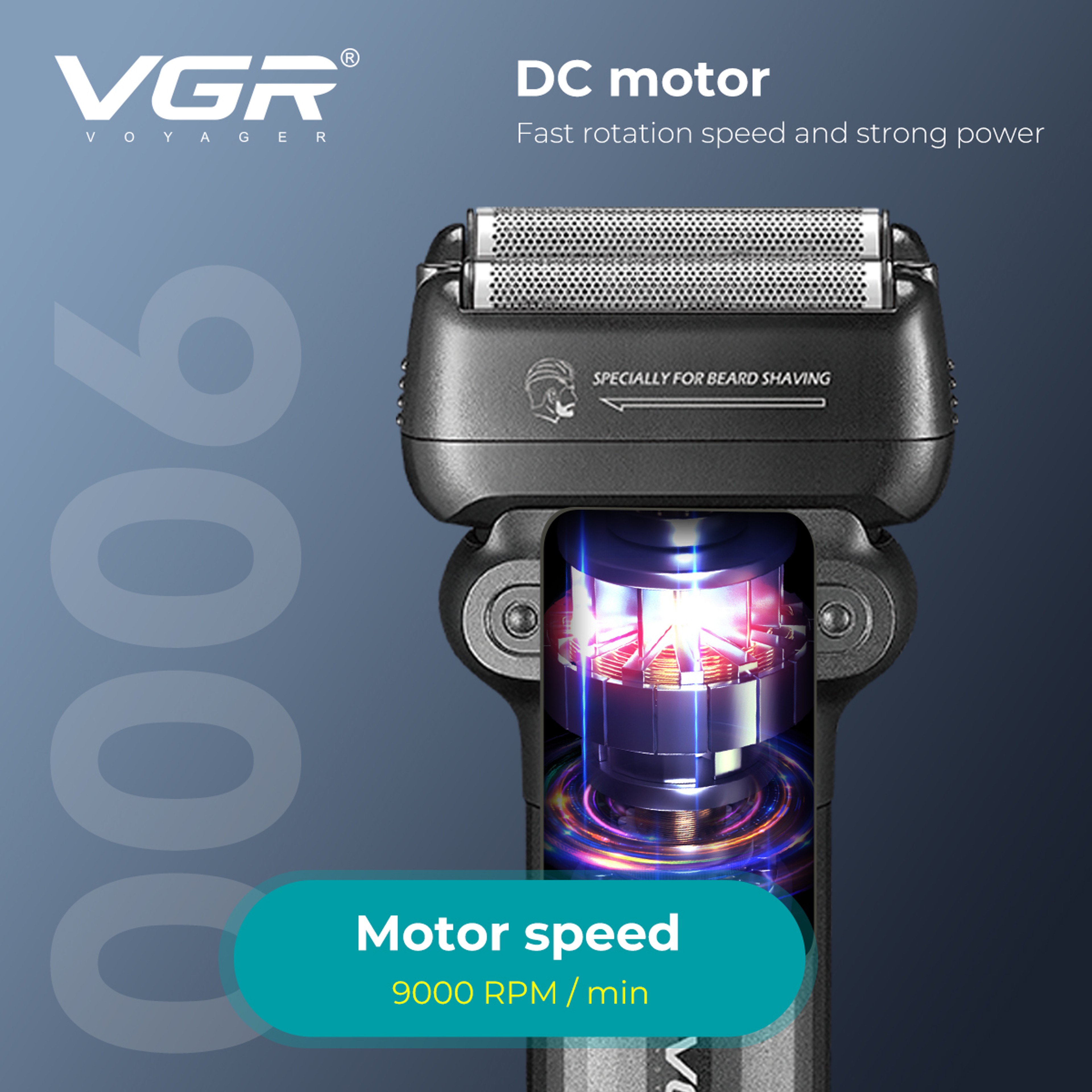 Electric Foil Shaver For Men Waterproof Cordless Beard Trimmer With LED Display 1