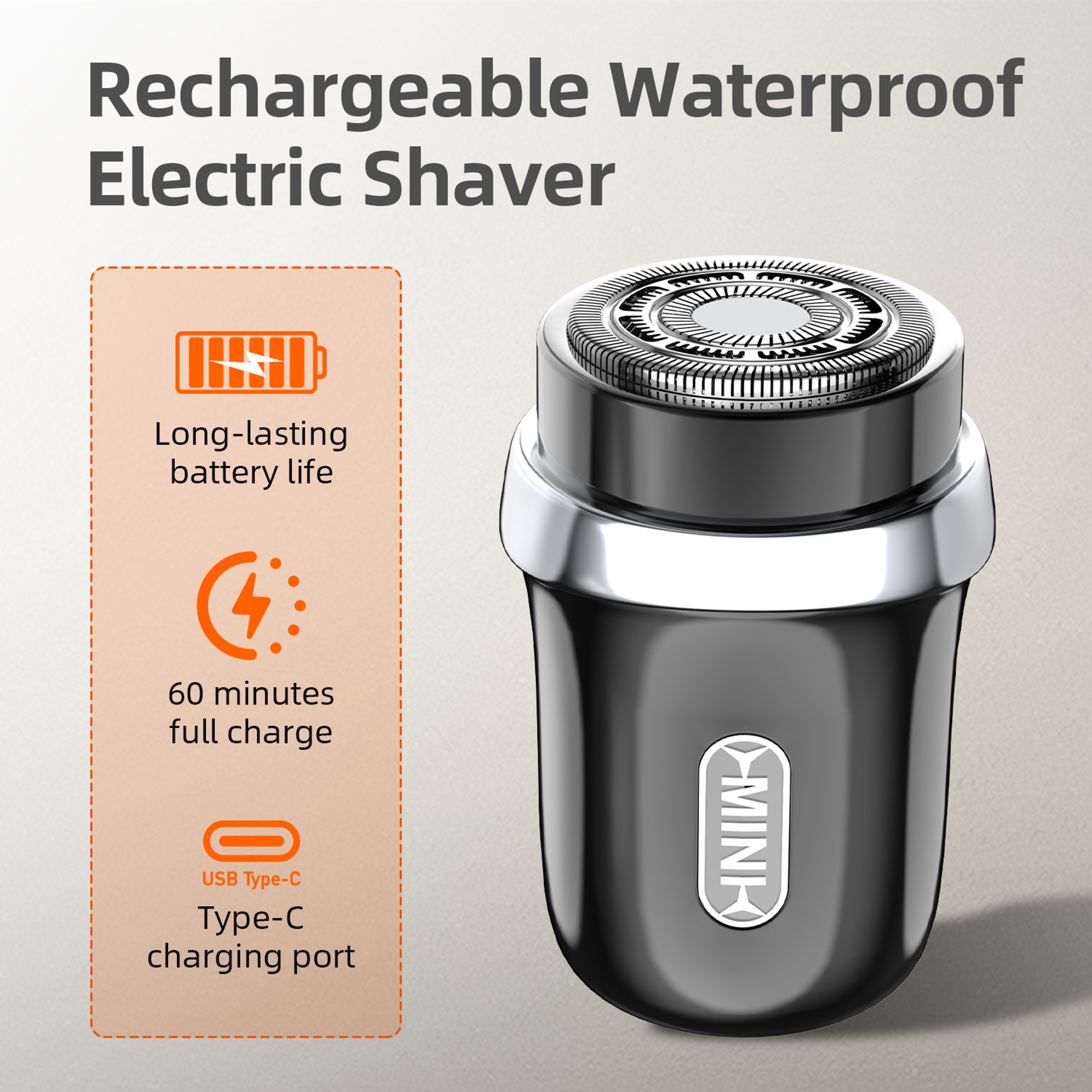 Pocket Pro Mini Electric Shaver Portable Waterproof Travel Razor With USB Rechargeable Design 1