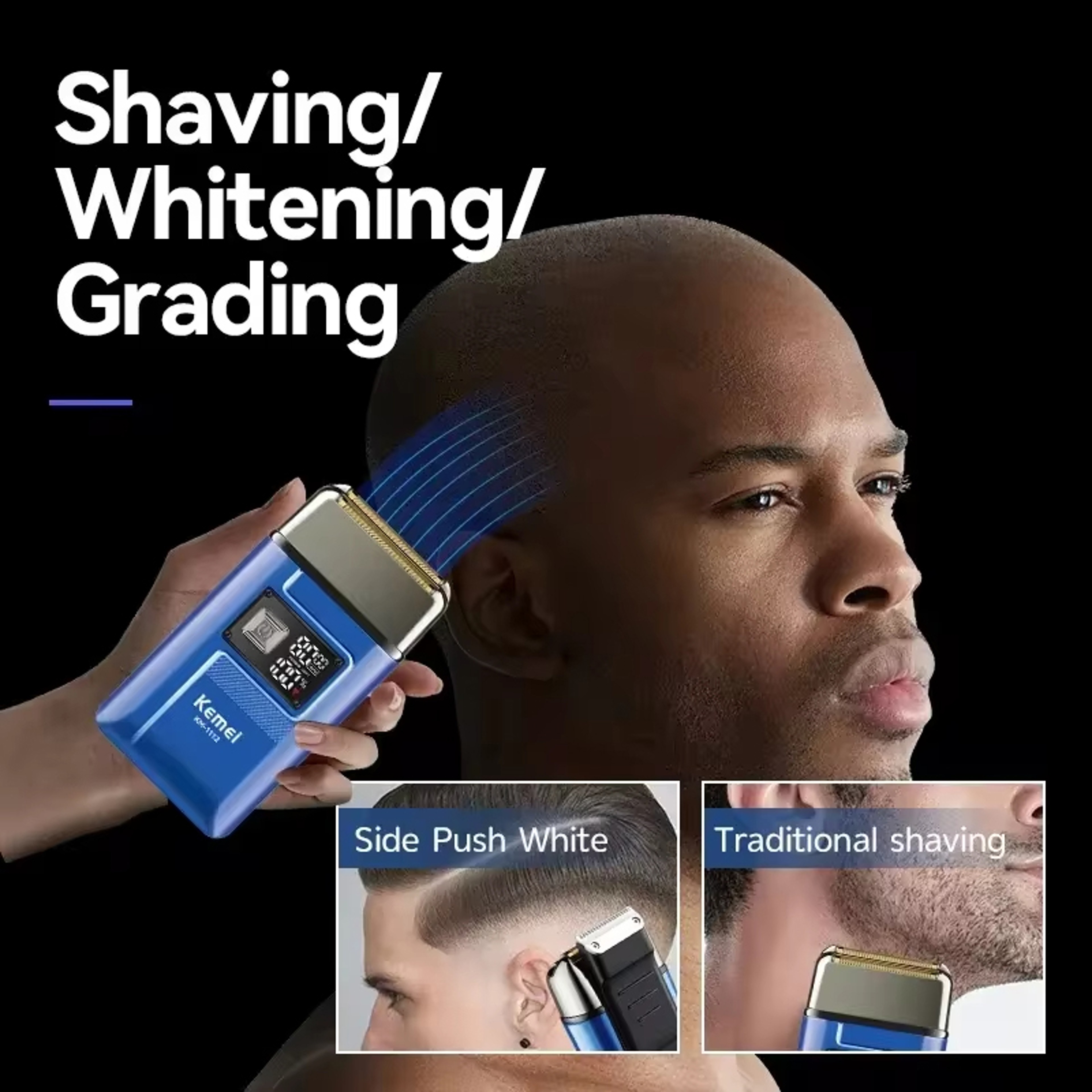 Electric Shaver For Men Rechargeable Beard Razor With Waterproof Trimmer 2