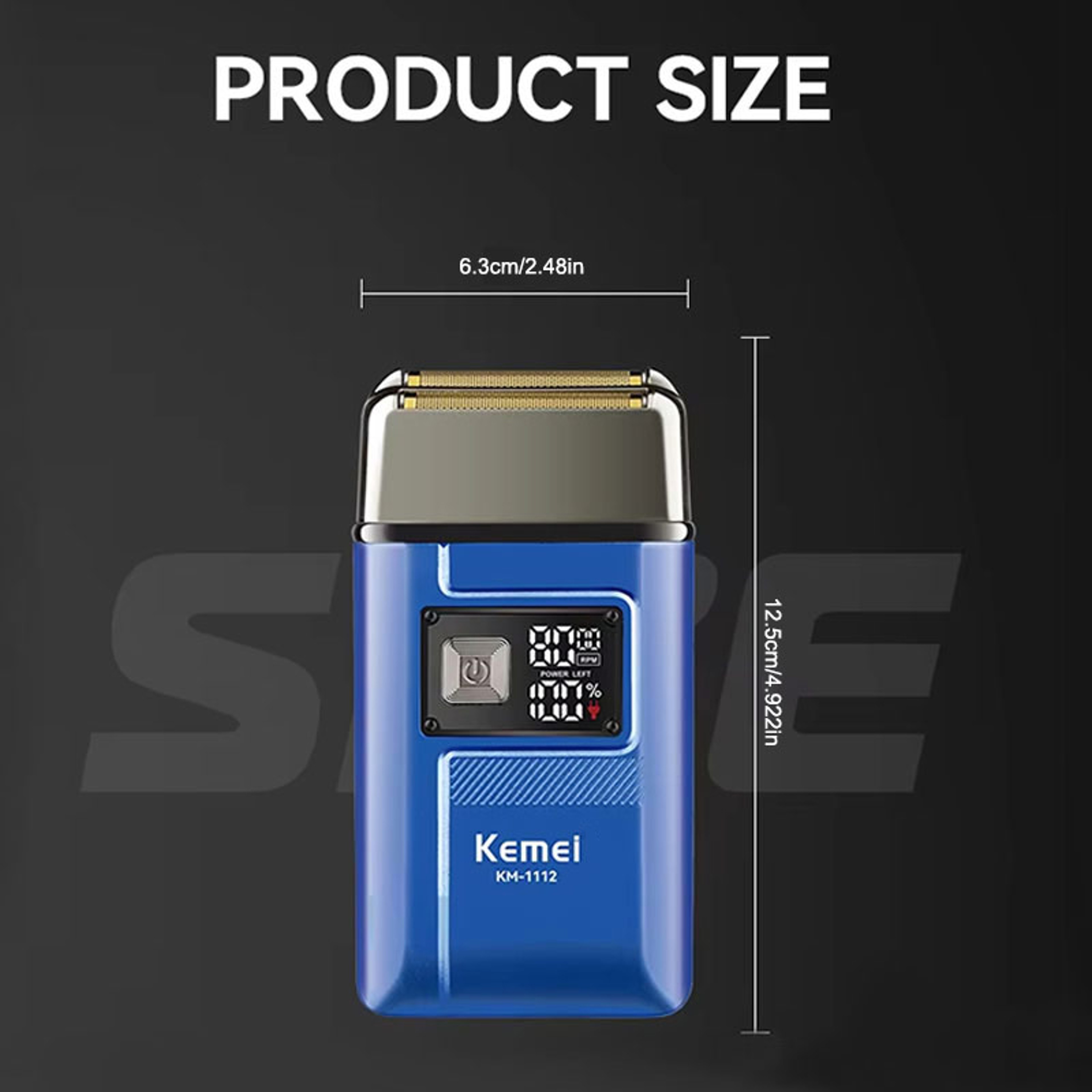Electric Shaver For Men Rechargeable Beard Razor With Waterproof Trimmer 5