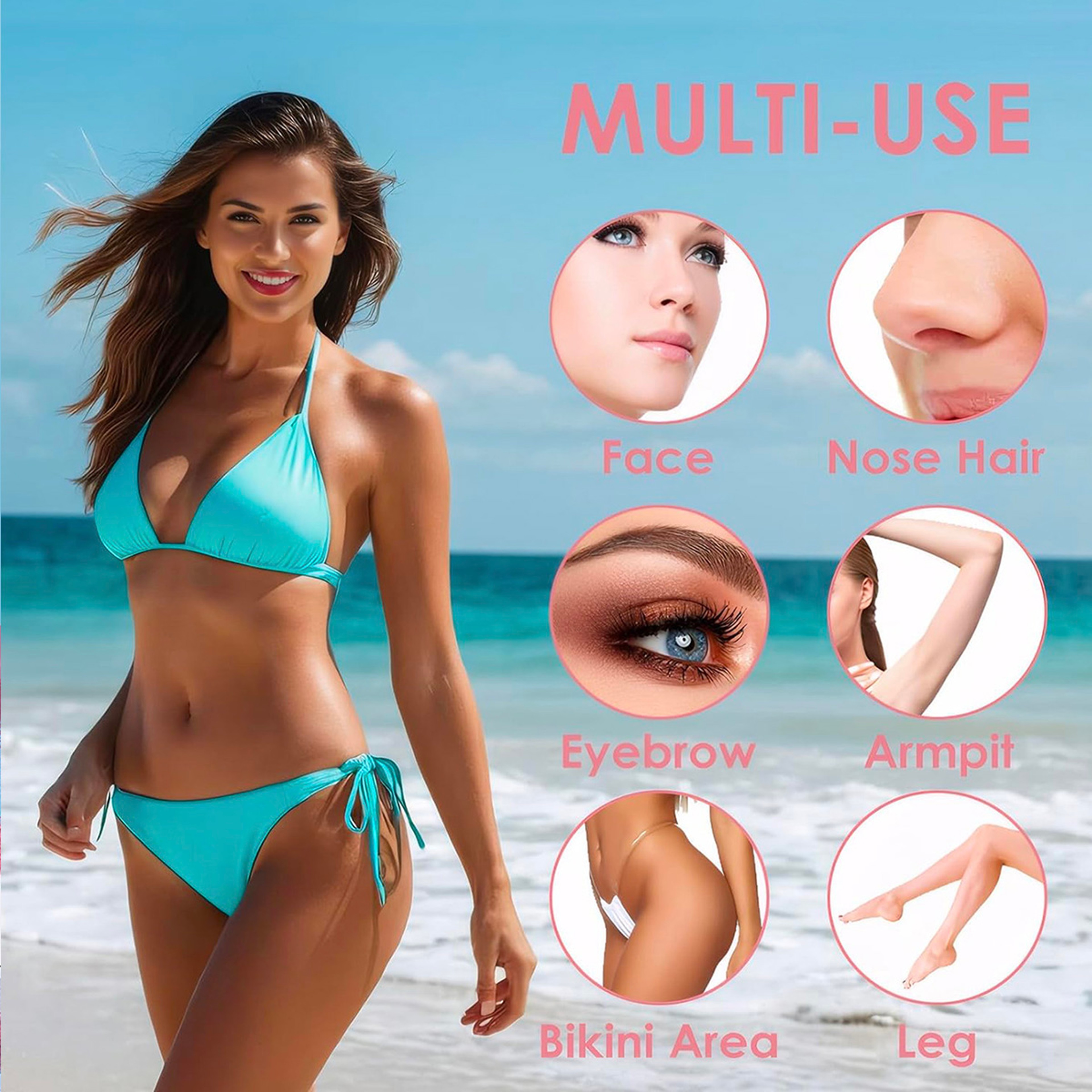 SmoothGlide Electric Lady Shaver Rechargeable Women Electric Razor For Face Body  Bikini 3