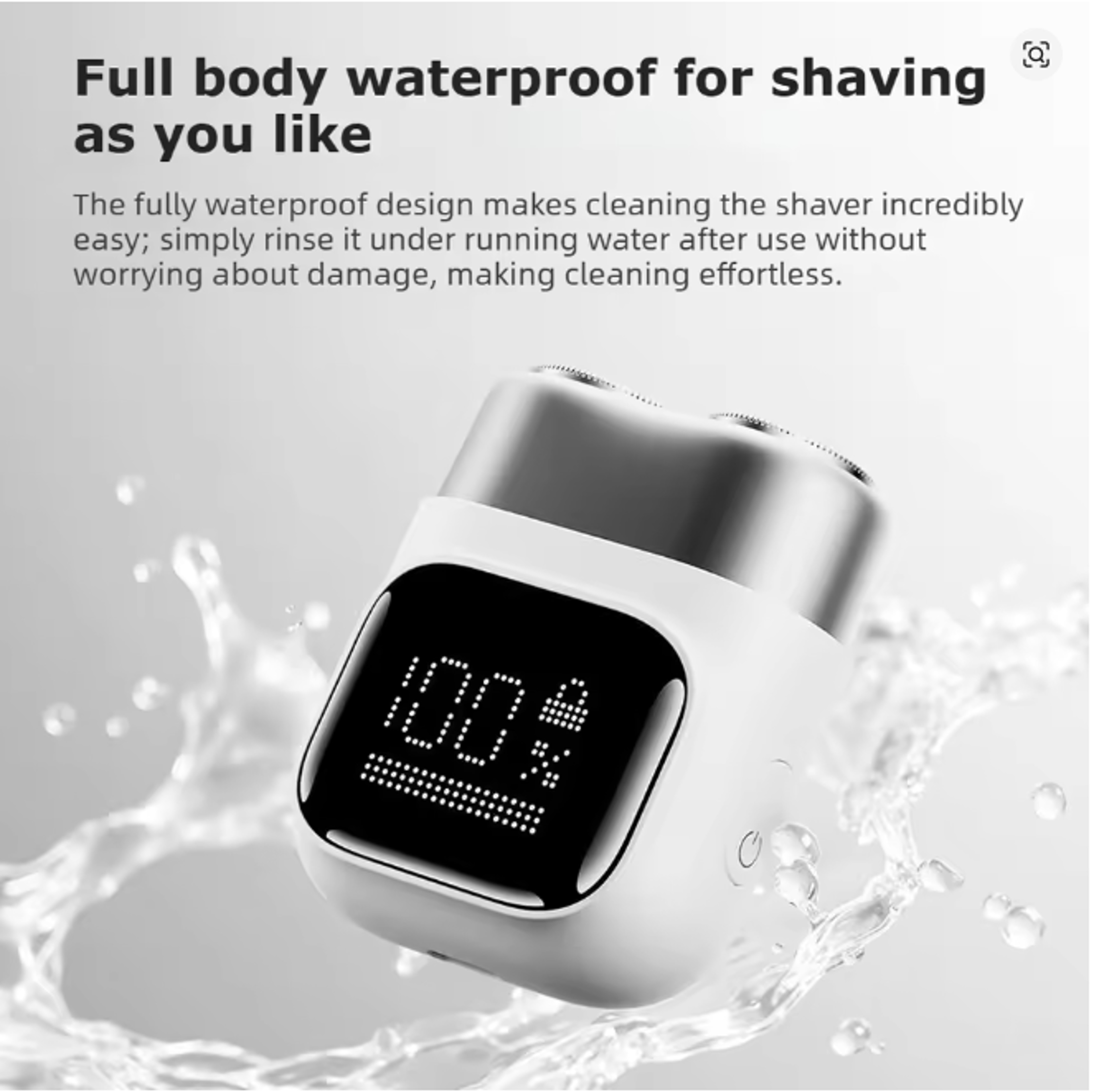 Mini Electric Shaver Dual Head Portable Travel Razor With Digital Display Waterproof Rechargeable F 4