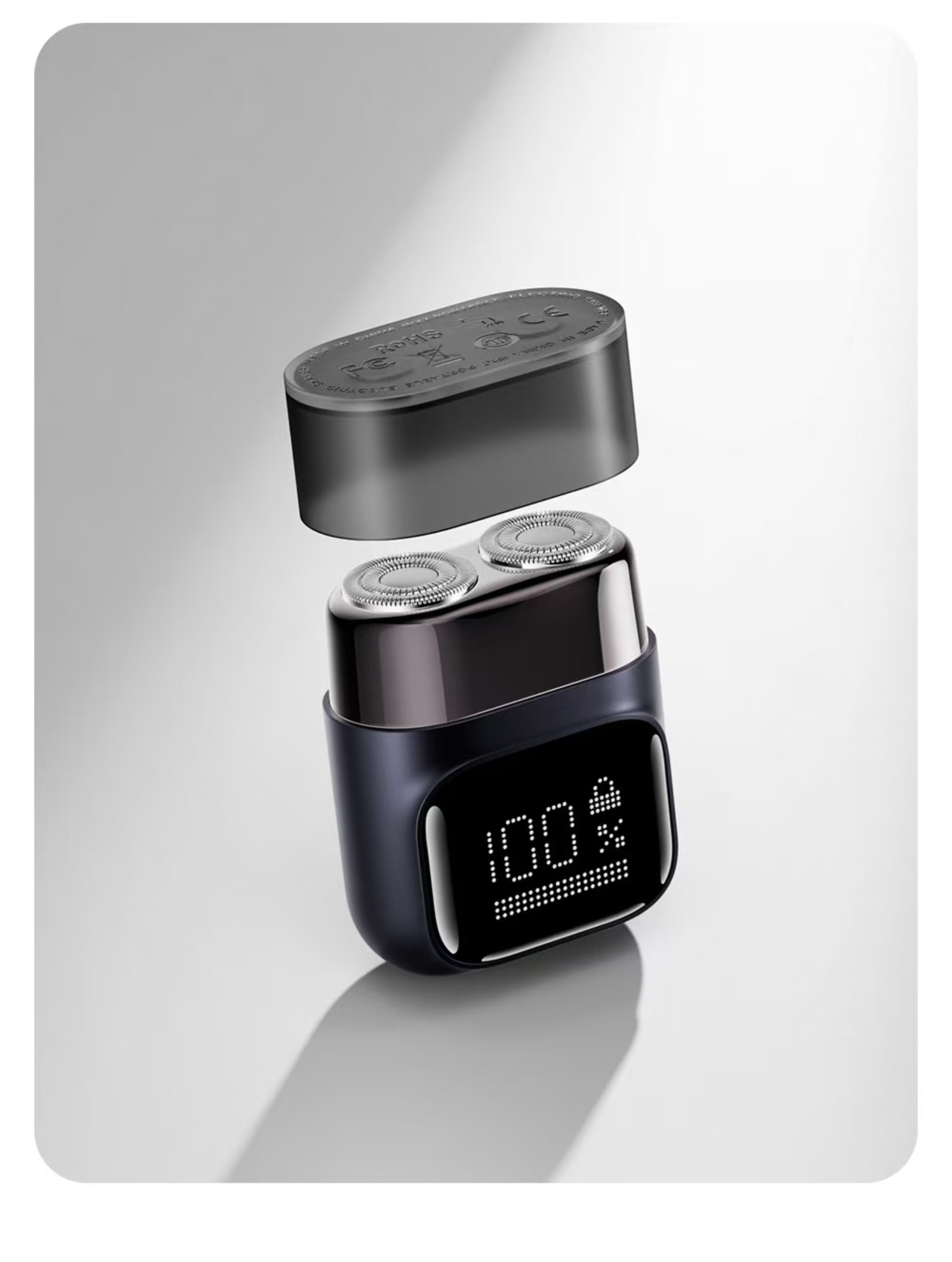 Mini Electric Shaver Dual Head Portable Travel Razor With Digital Display Waterproof Rechargeable F 7