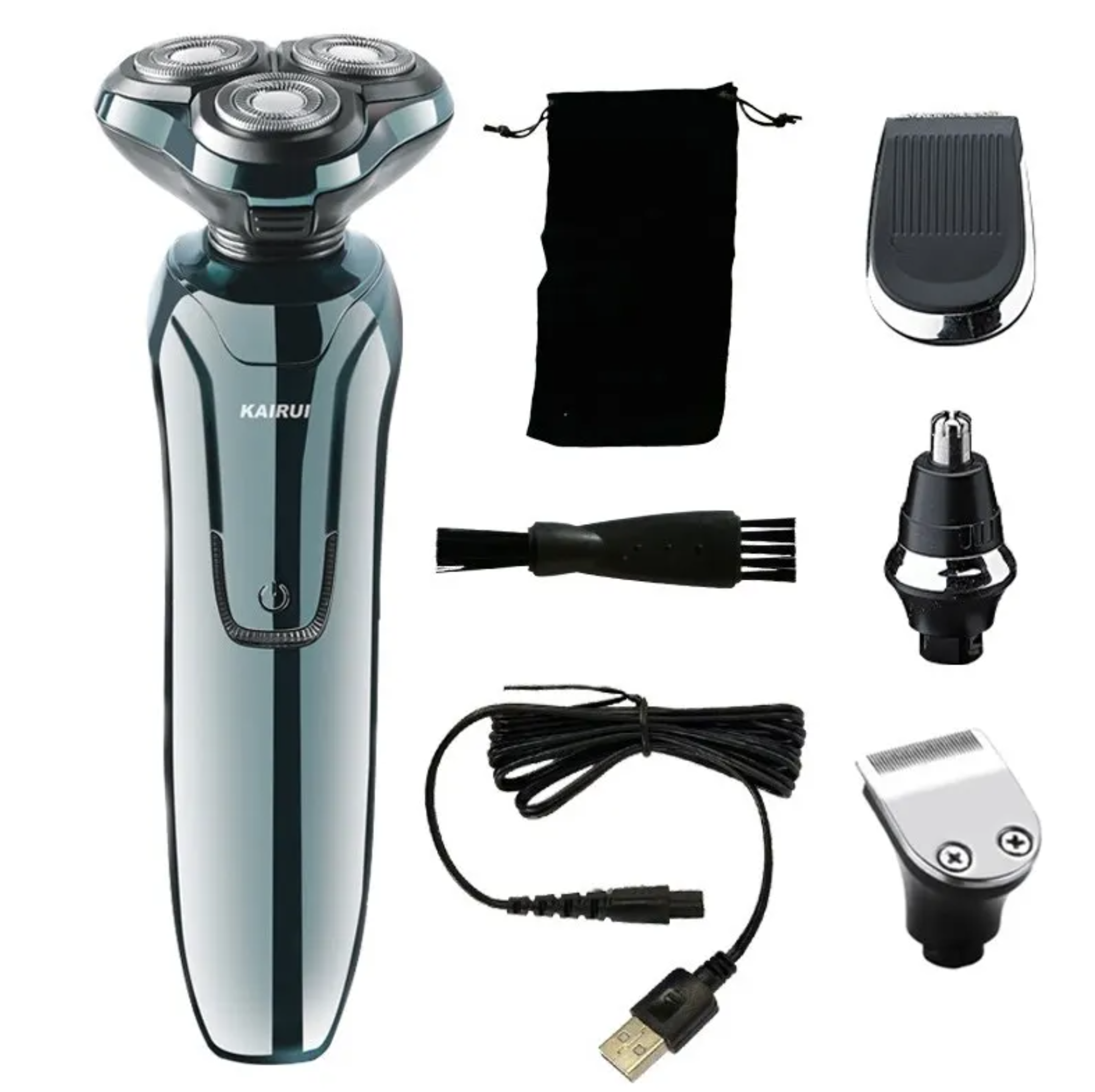 Floating Electric Shaver For Men Rechargeable Wet Dry Head  Beard Razor With LCD Display 3