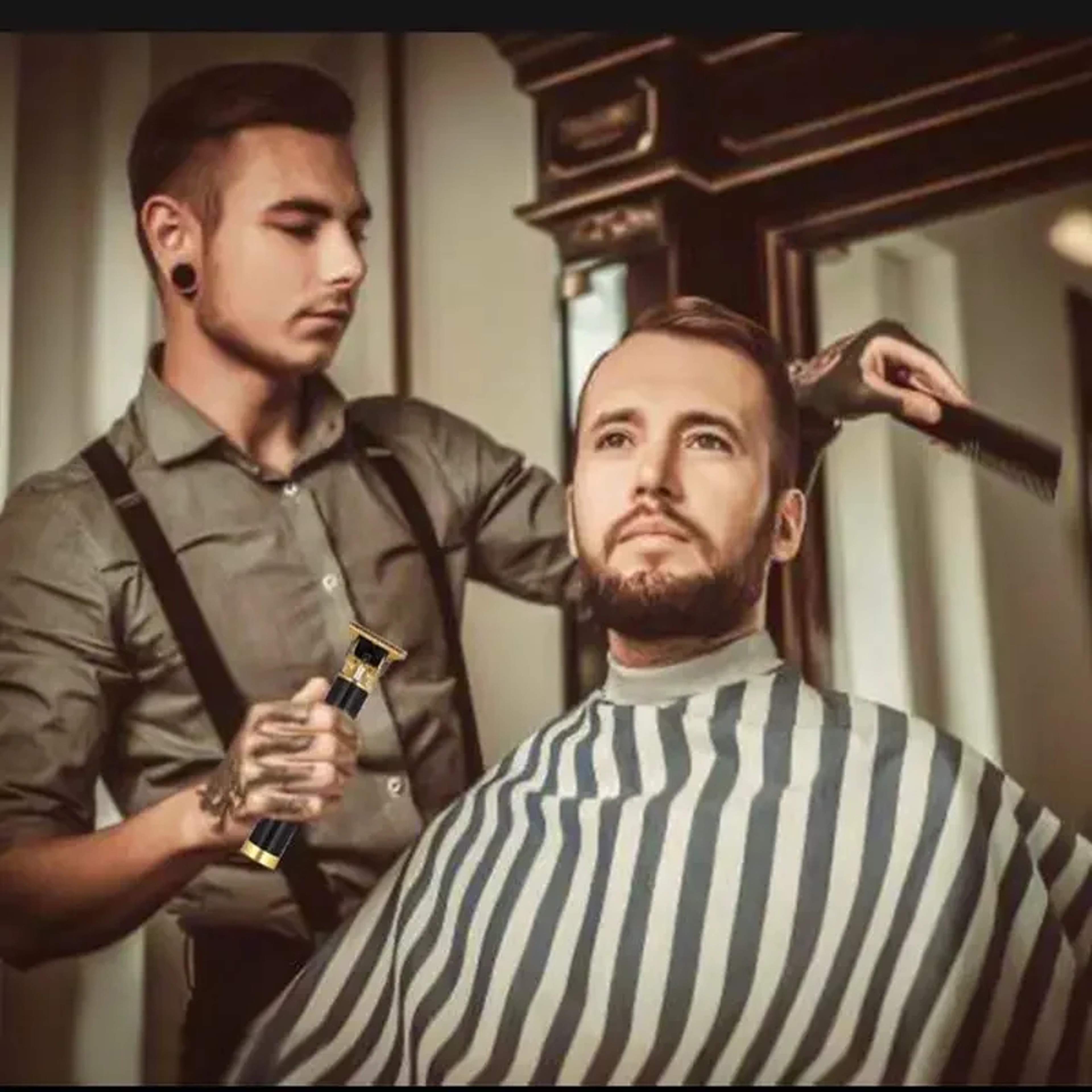 Professional Hair Clipper  Beard Trimmer For Men Cordless Electric Hair Cutting Machine 2