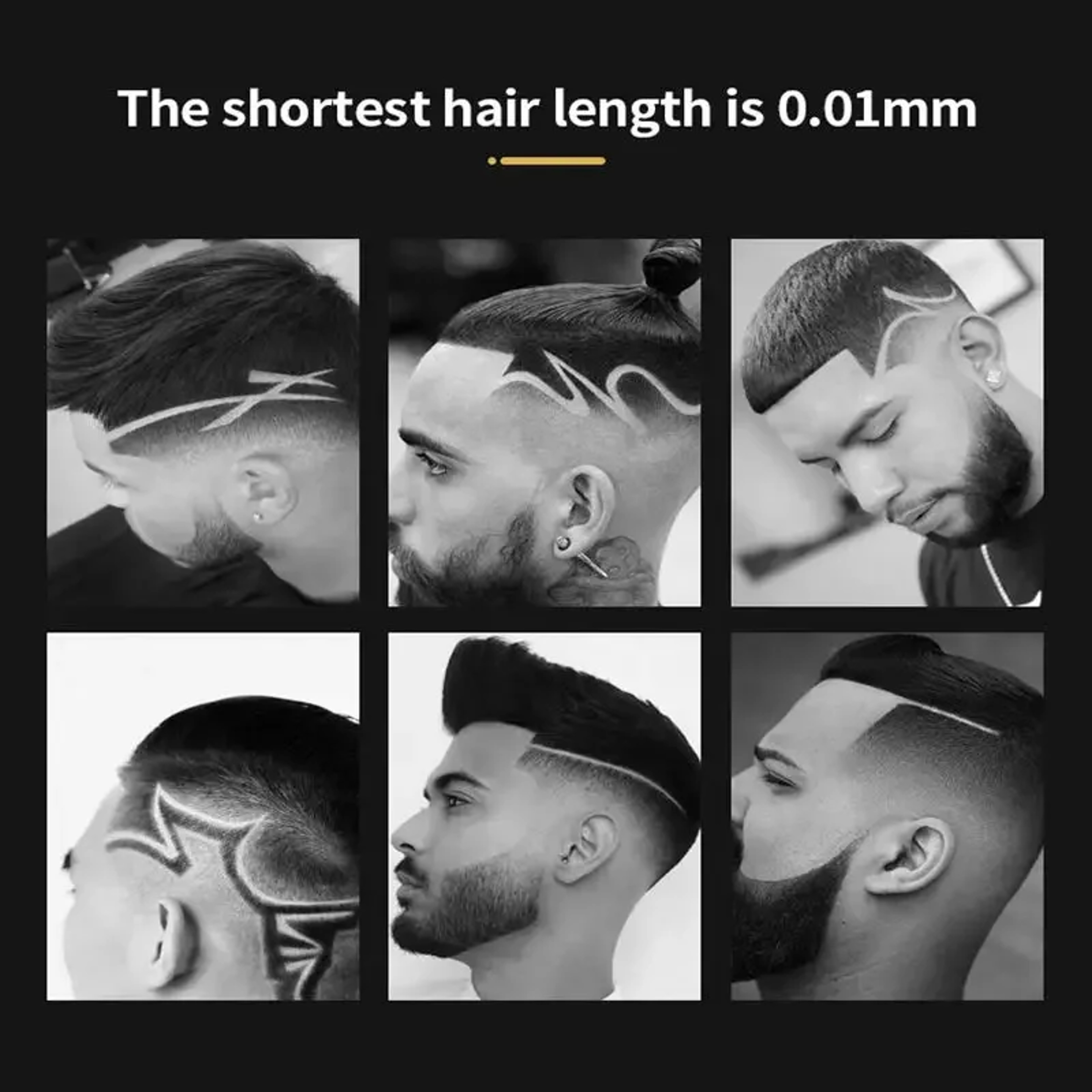 Professional Hair Clipper  Beard Trimmer For Men Cordless Electric Hair Cutting Machine 3