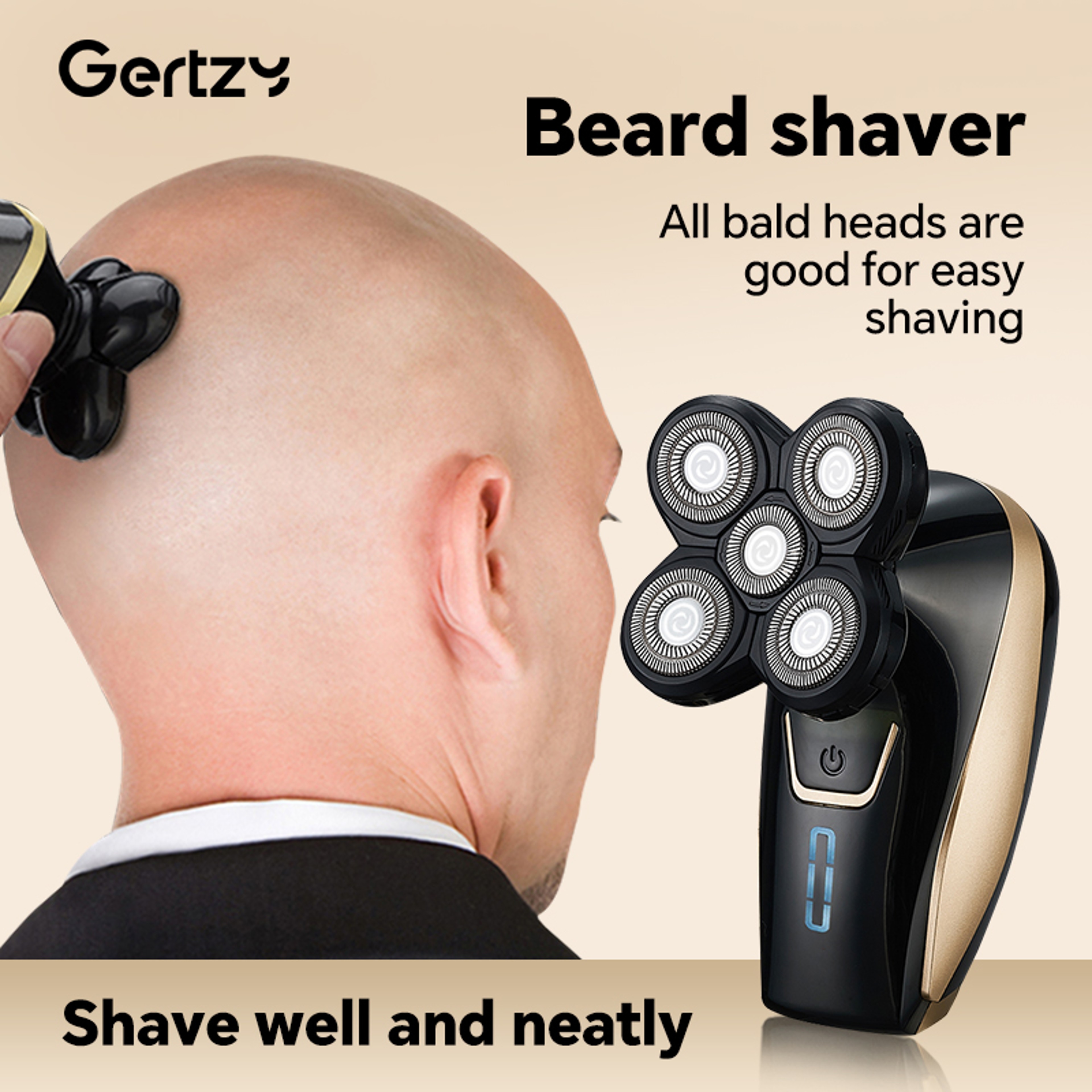 Beard Trimmer & Bald Head Shaver USB Rechargeable Electric Grooming Kit for Men – view 3