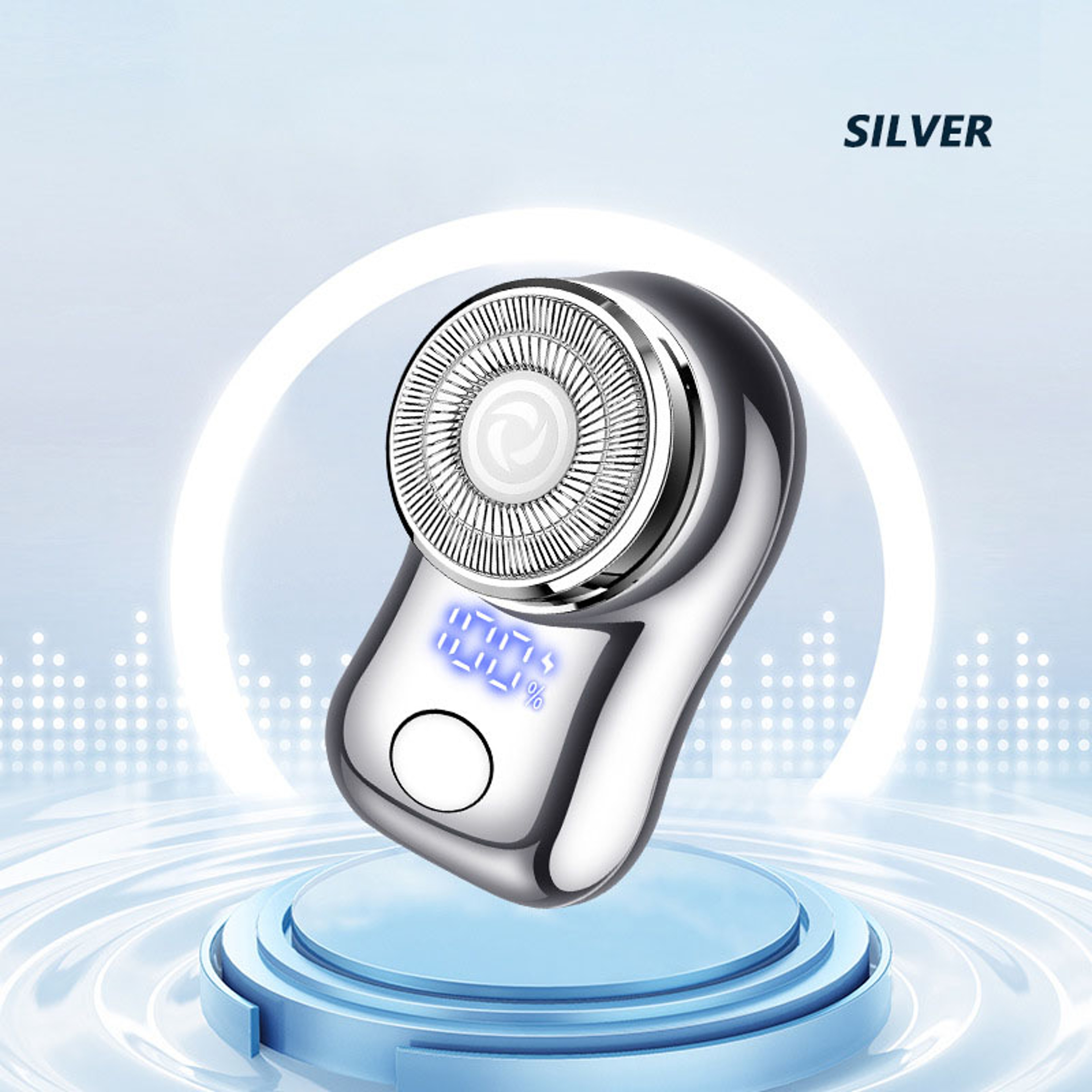 Portable Mini Electric Shaver For Men With Type C Charging  Digital Display Travel Razor 7