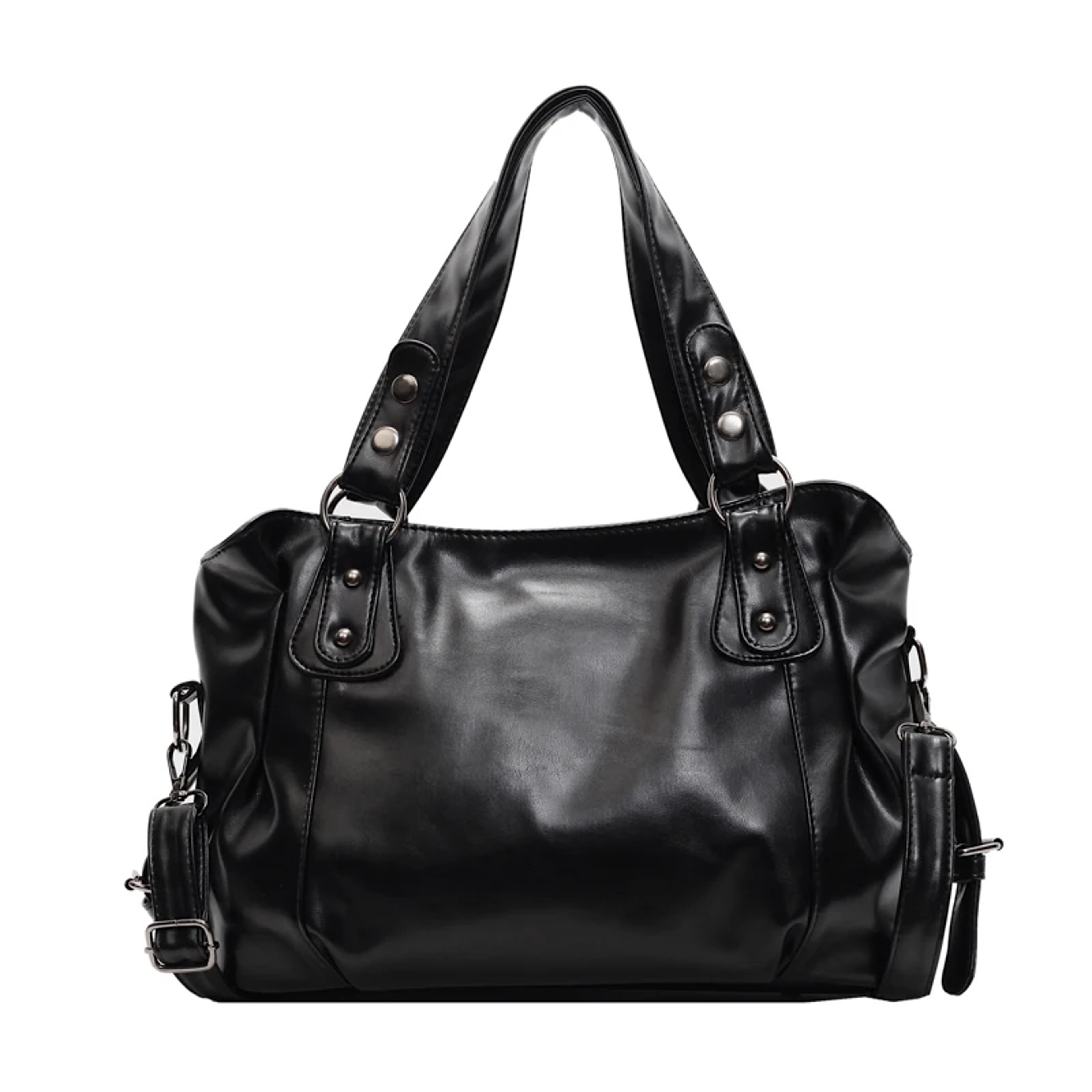 Retro Large Capacity Shoulder Bag For Women Classic PU Leather Tote Bag  Crossbody Purse 4