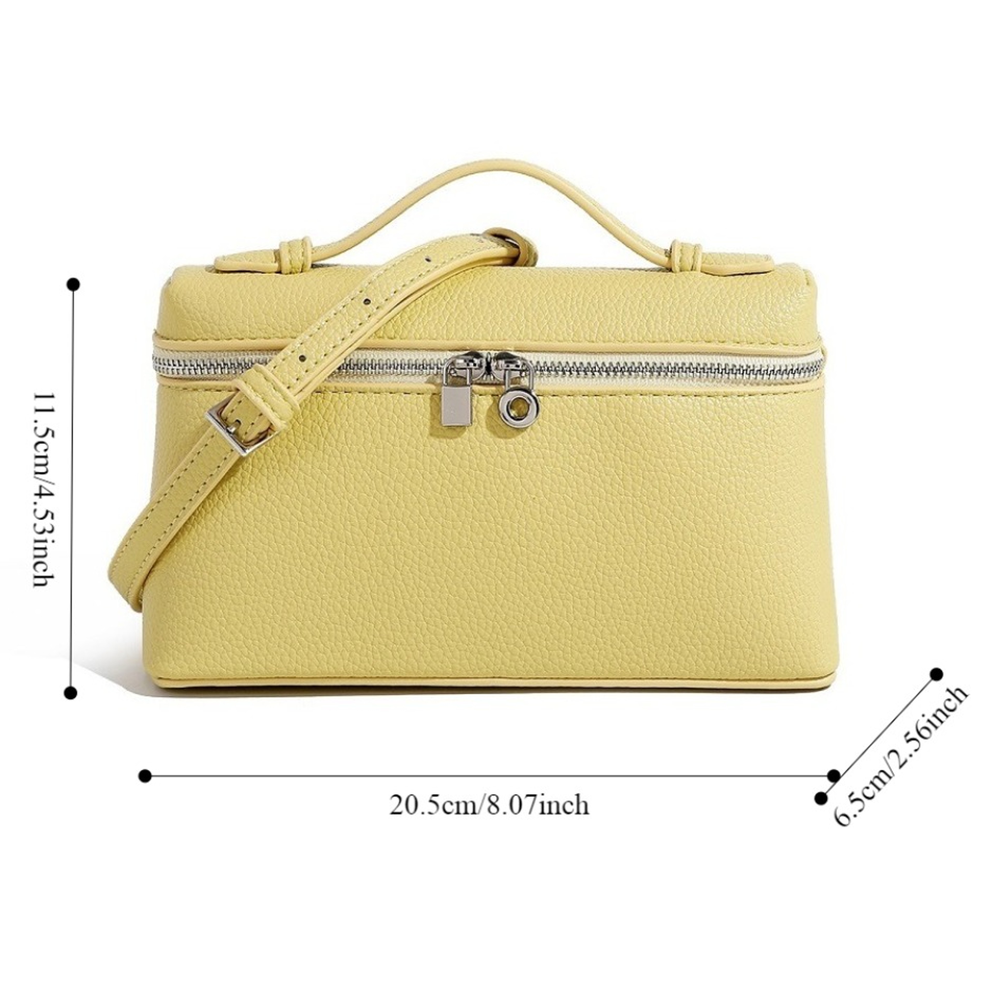 Premium Mini Crossbody Bag For Women Lychee Grain Top Handle Shoulder Purse 2