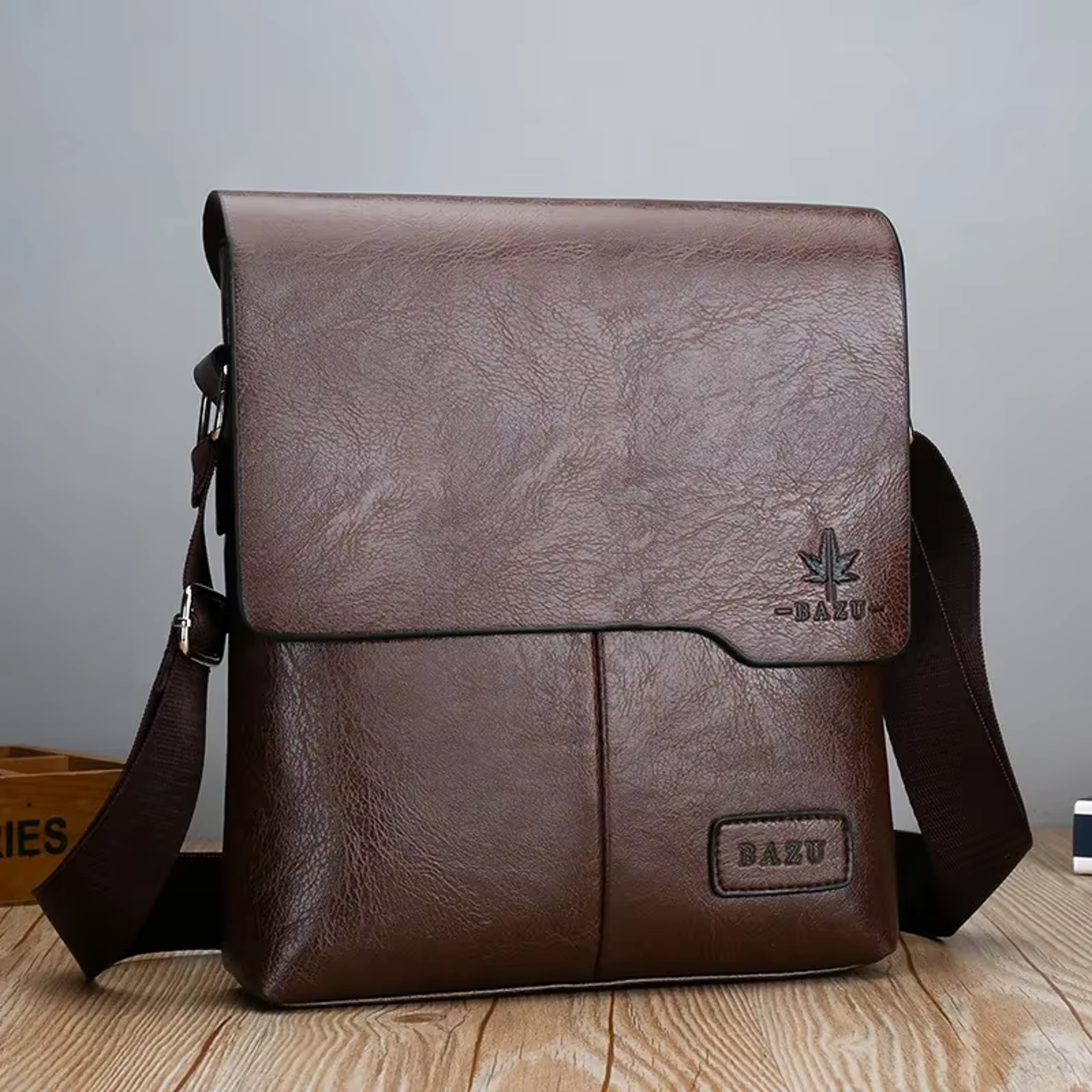 Vintage Leather Messenger Bag For Men Business Crossbody Shoulder Handbag 3