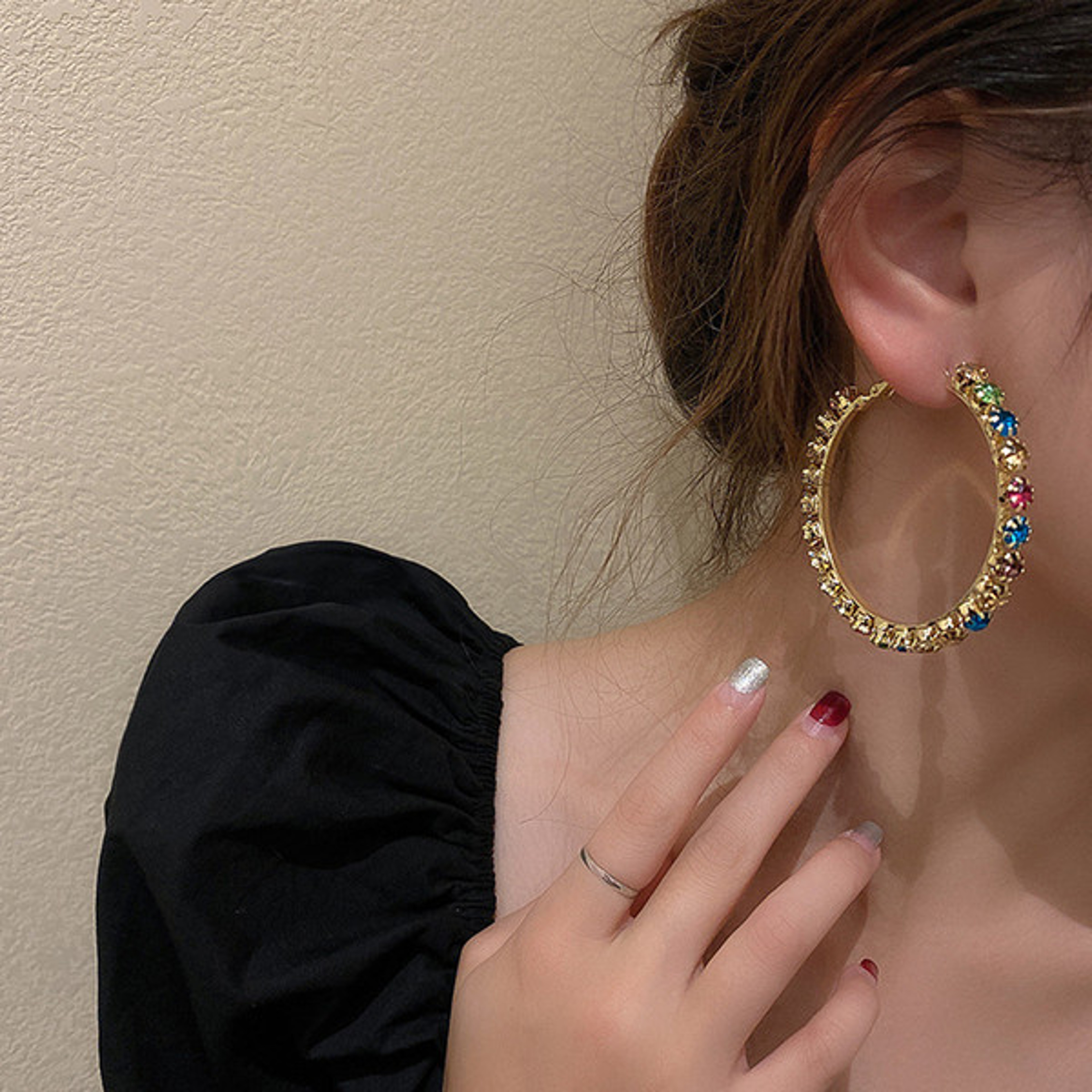 Beaded Rainbow Hoop Earrings (4).jpg