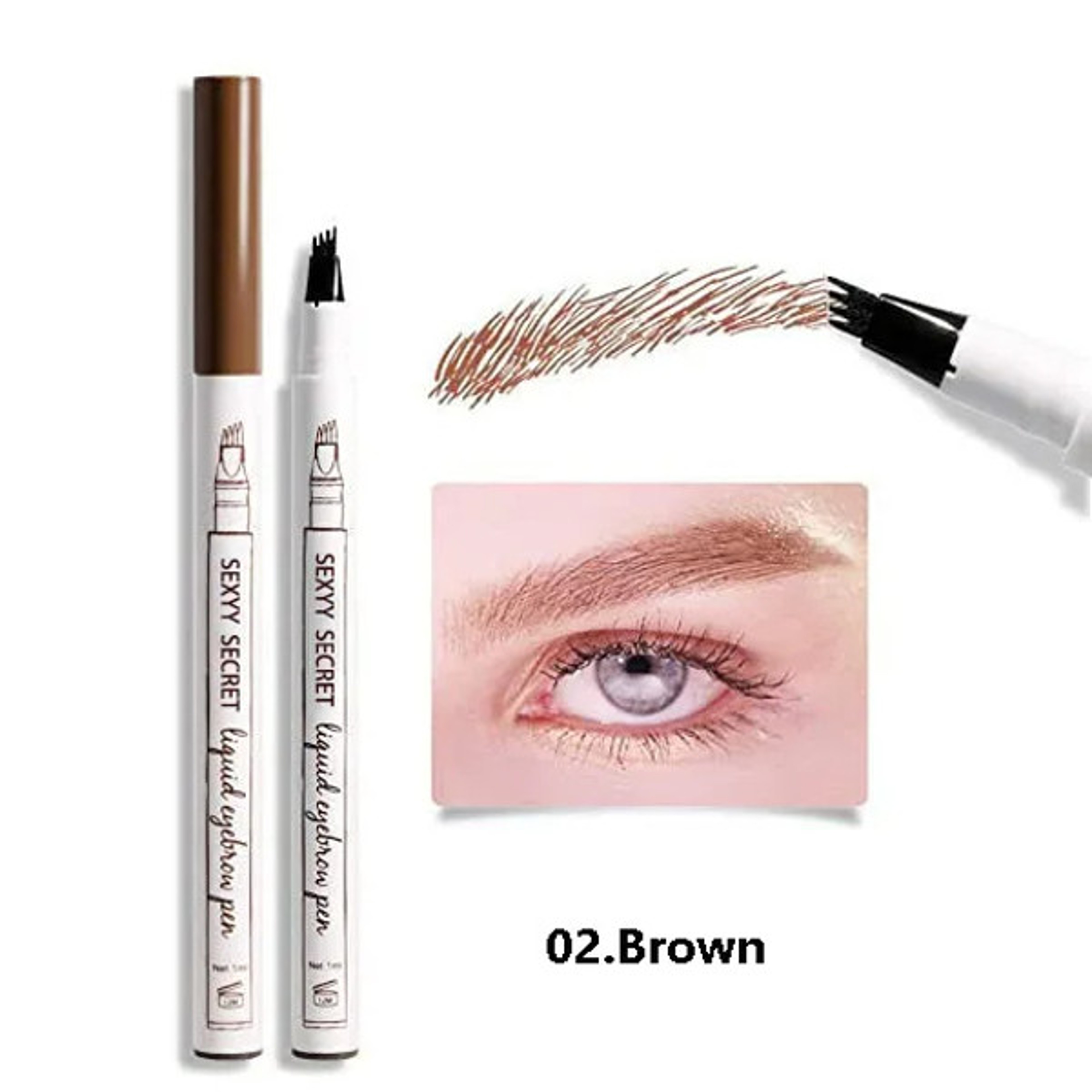 Flawless AllDay  Waterproof Microblading Pen for Perfect Brows SmudgeProof  Long Lasting Brown