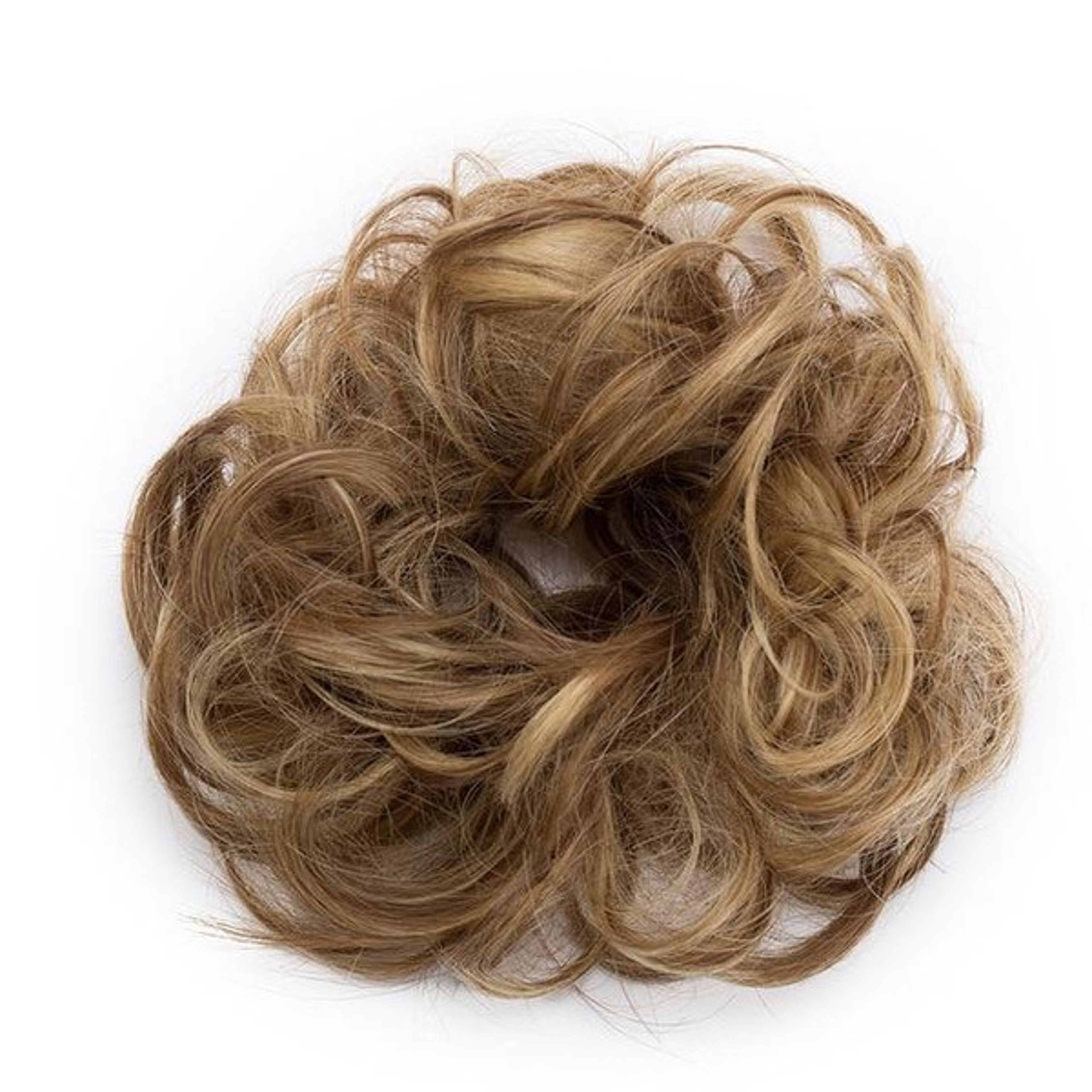 Chic Rose Bun Hair Scrunchie - Quick Styling, Durable Synthetic, Easy Maintenance, Ideal for Daily Wear Medium blonde