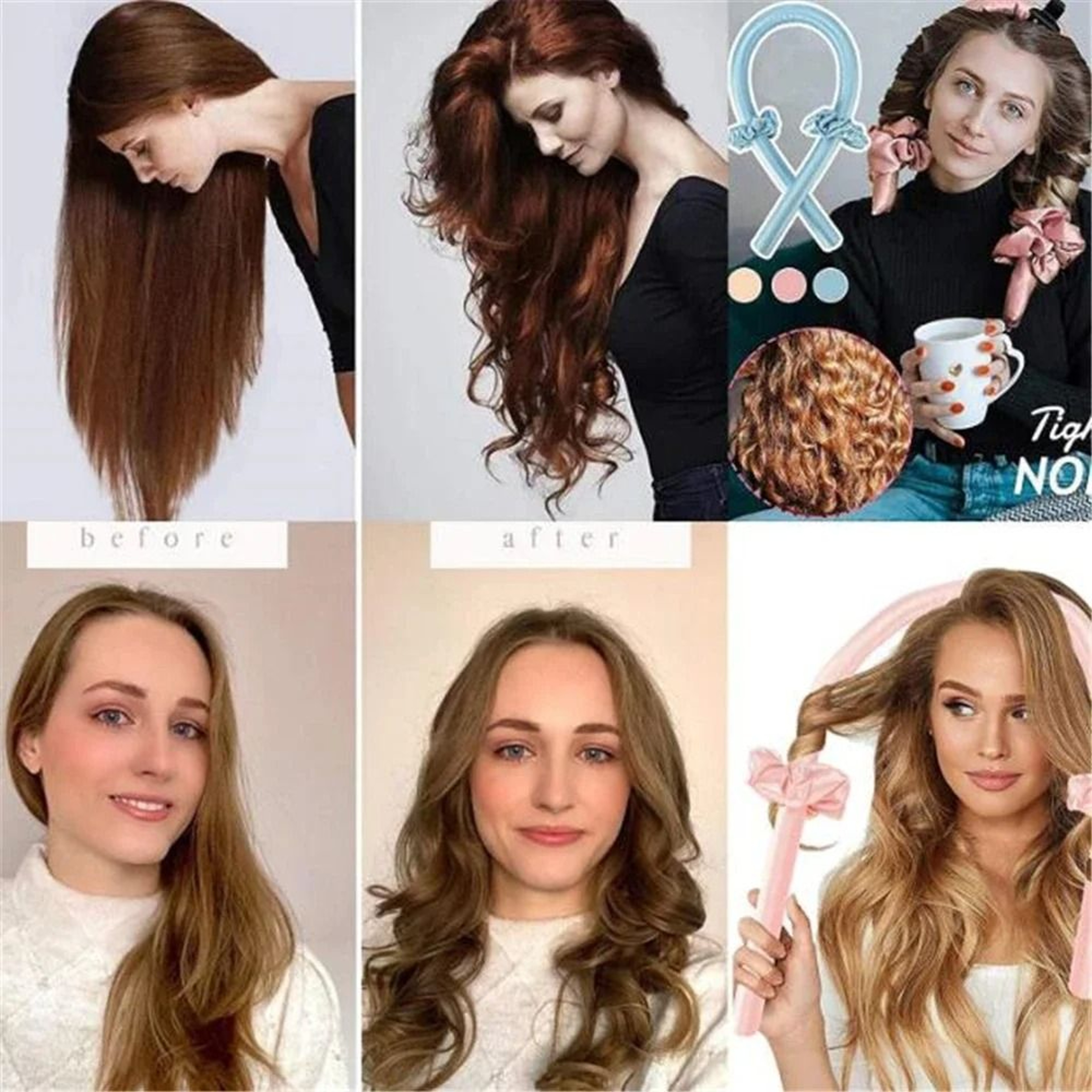 Comfortable No Heat Hair Curlers for Sleeping