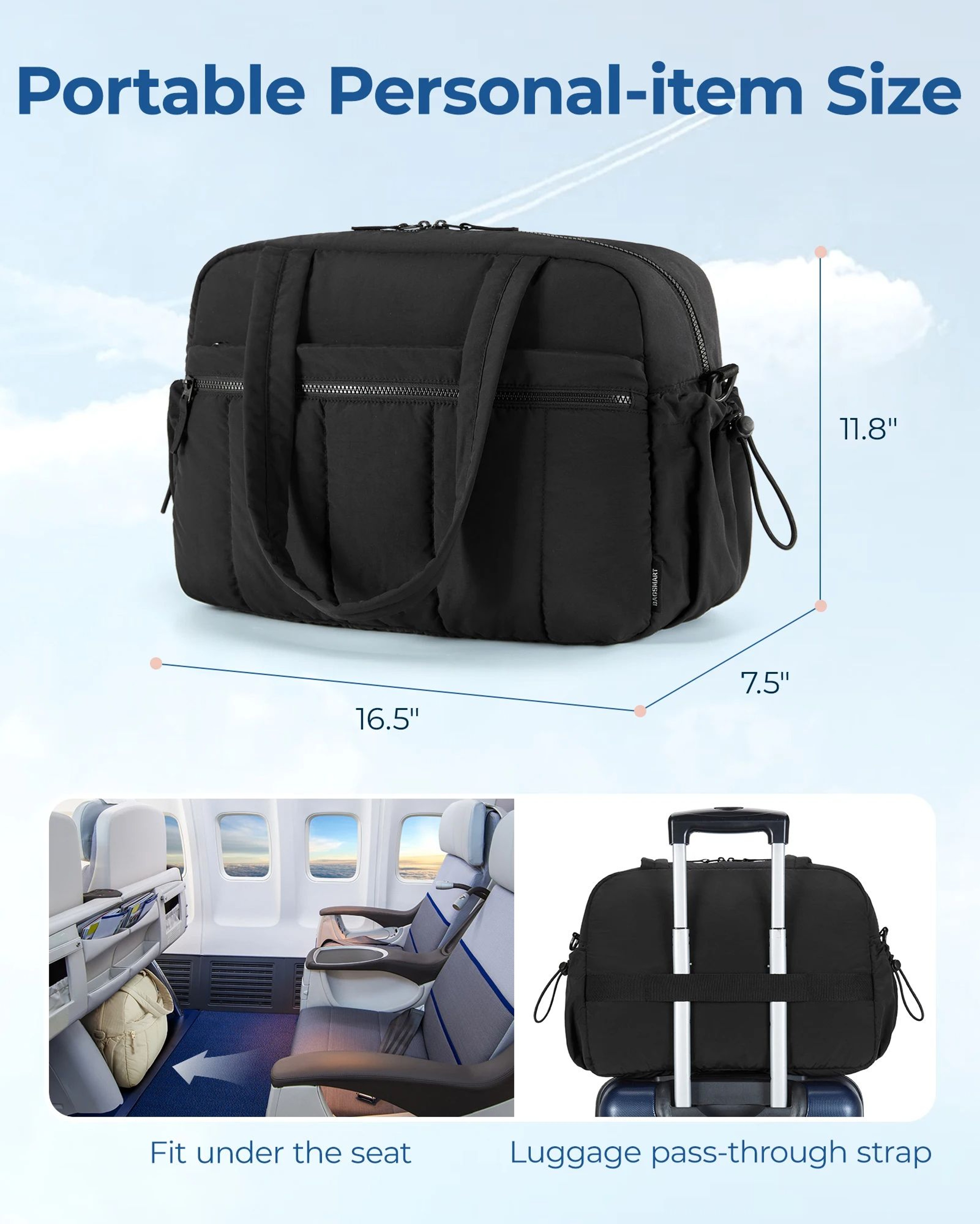 Large Capacity Travel Bag For Women Multifunctional Gym Duffel Bag Compatible Storage Organizer 6