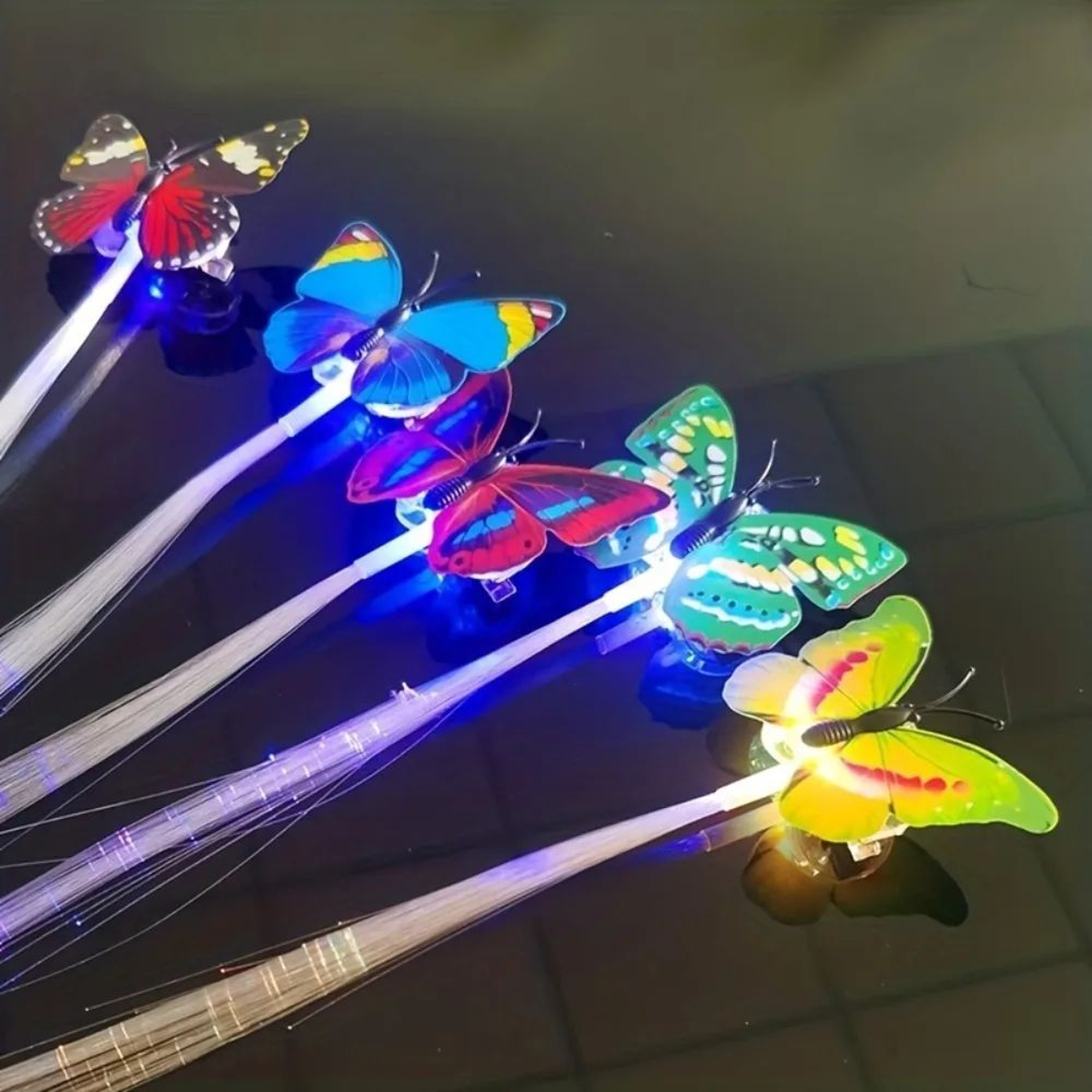 LED Butterfly Hair Clips Colorful Braids Wig For Women Party  Festival Styles 5
