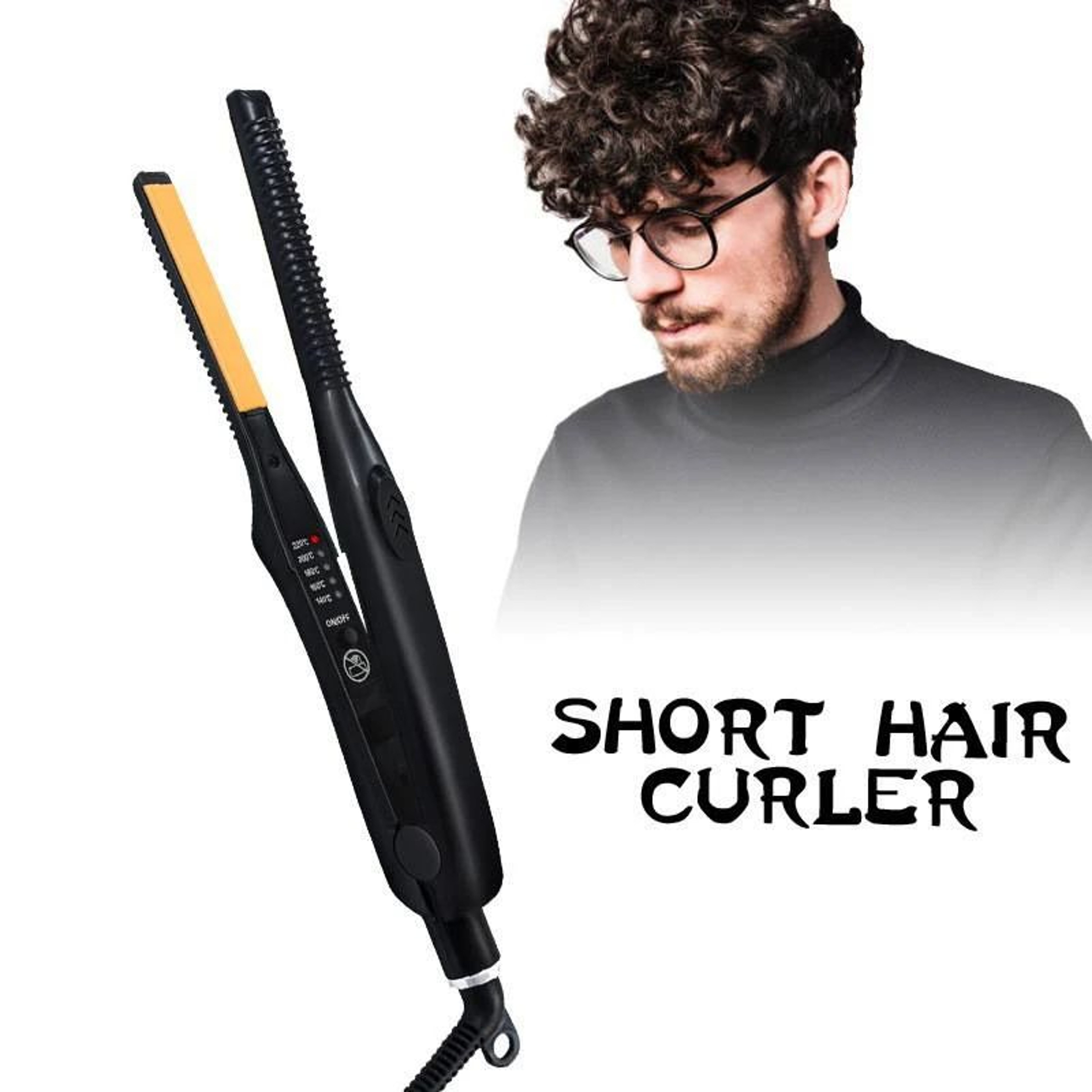 2in1 Ceramic Flat Iron For Short Hair  Beard Professional Hair Straightener And Curler For Men  Wom 0