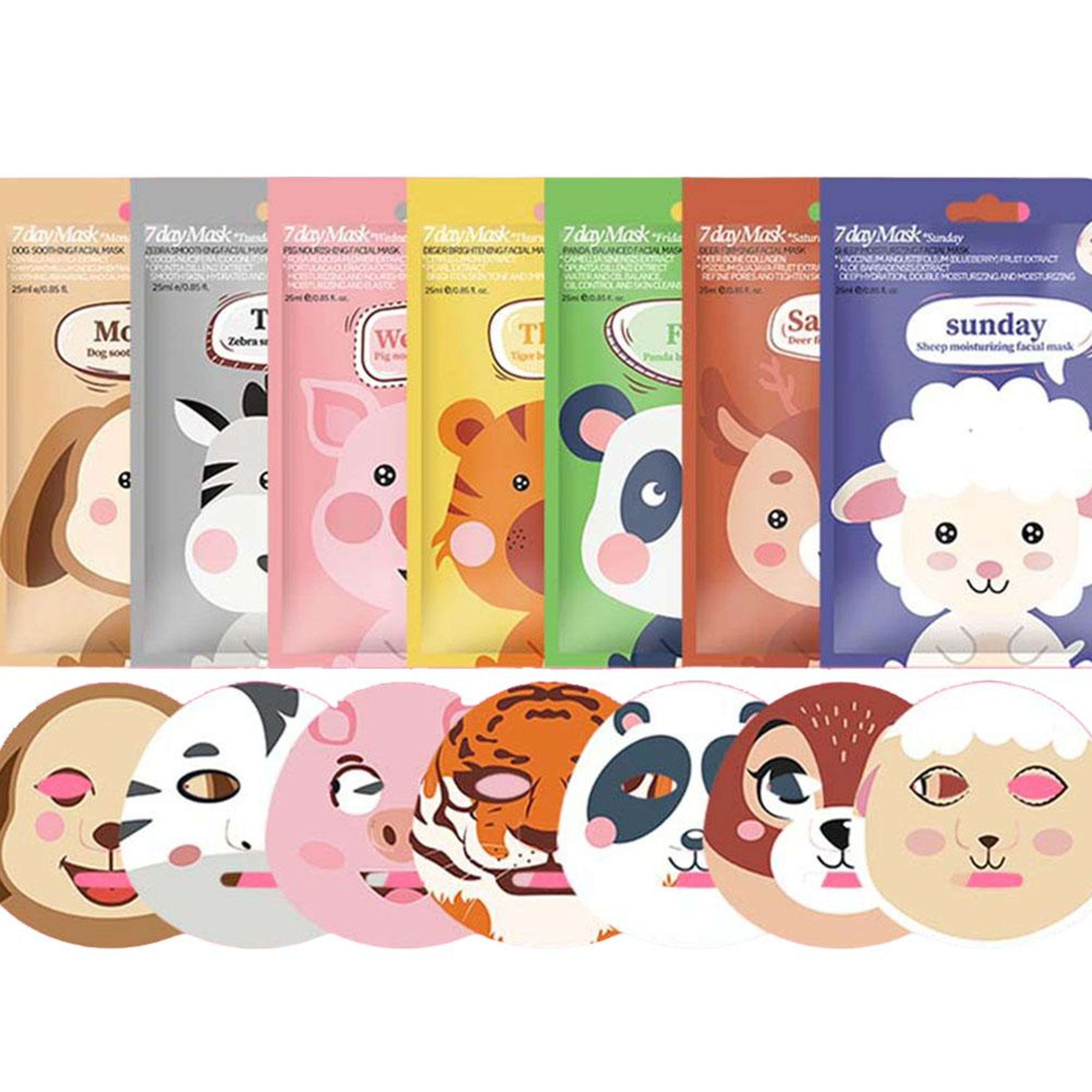 Cute Cartoon Facial Mask, Moisturizing Hydrating Mask for Deep Moisturizing Tender Skin, Animal Mask Skin Care Gift – view 11