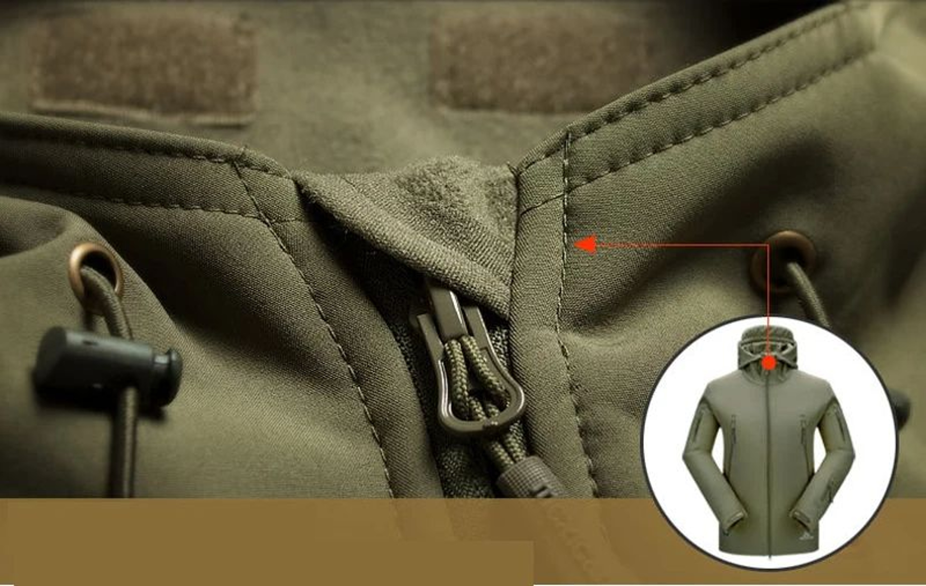 Mens Tactical Soft Shell Jacket Windproof  Waterproof Army Combat Jacket with Hood