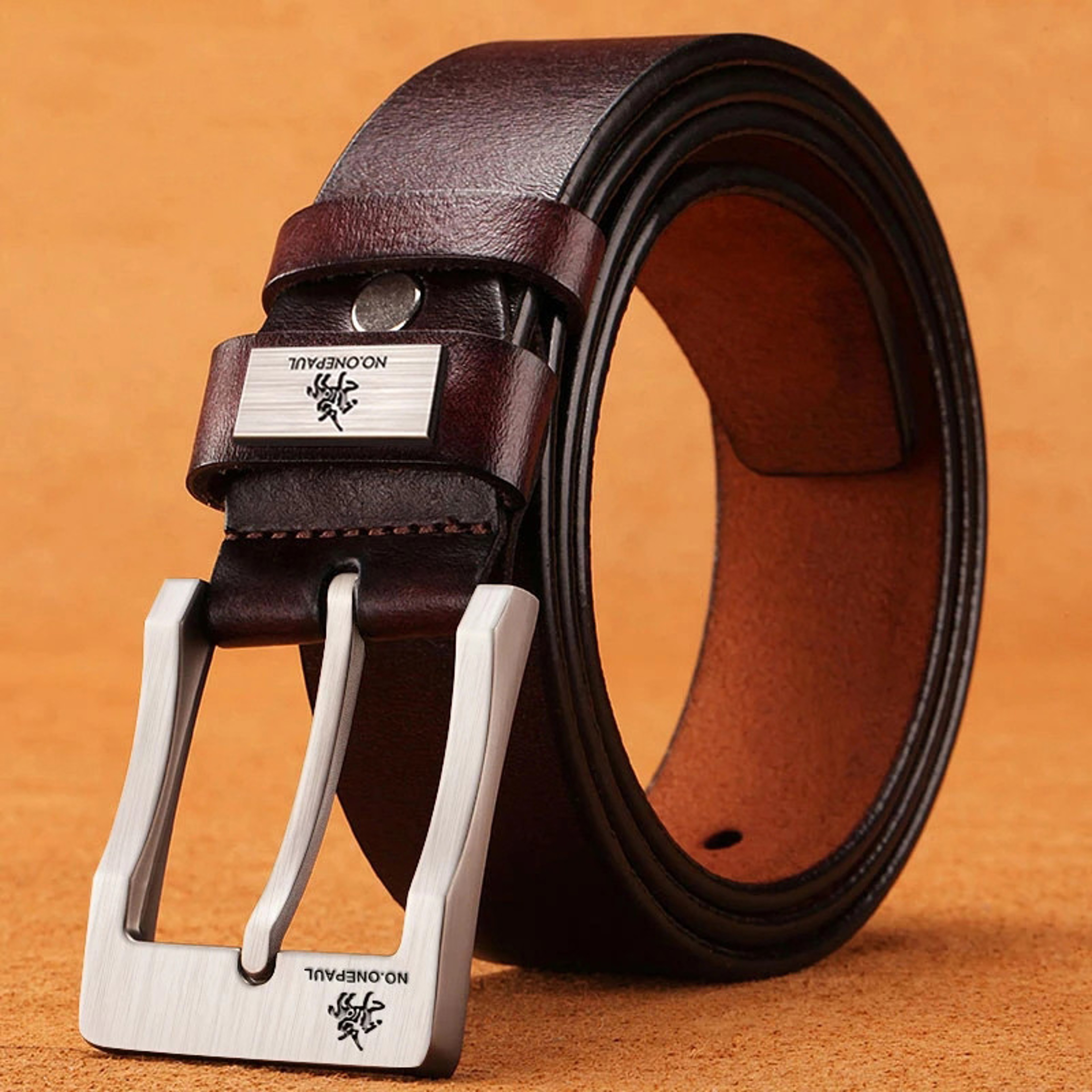 Durable Mens Belt with Metal Buckle
