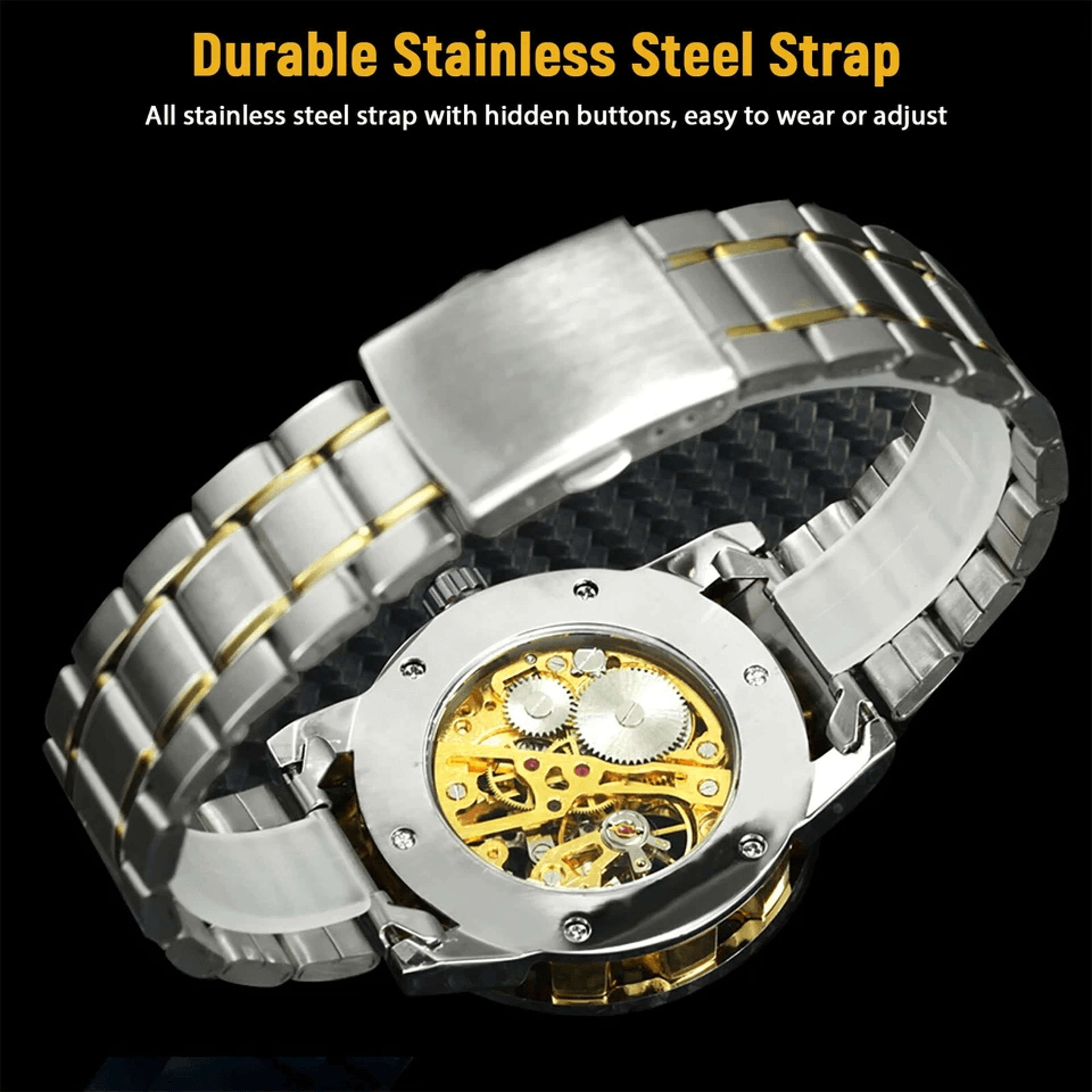 Mens Luxury Watch Waterproof Stainless Steel Automatic Mechanical Wristwatch With Roman Numerals An 3