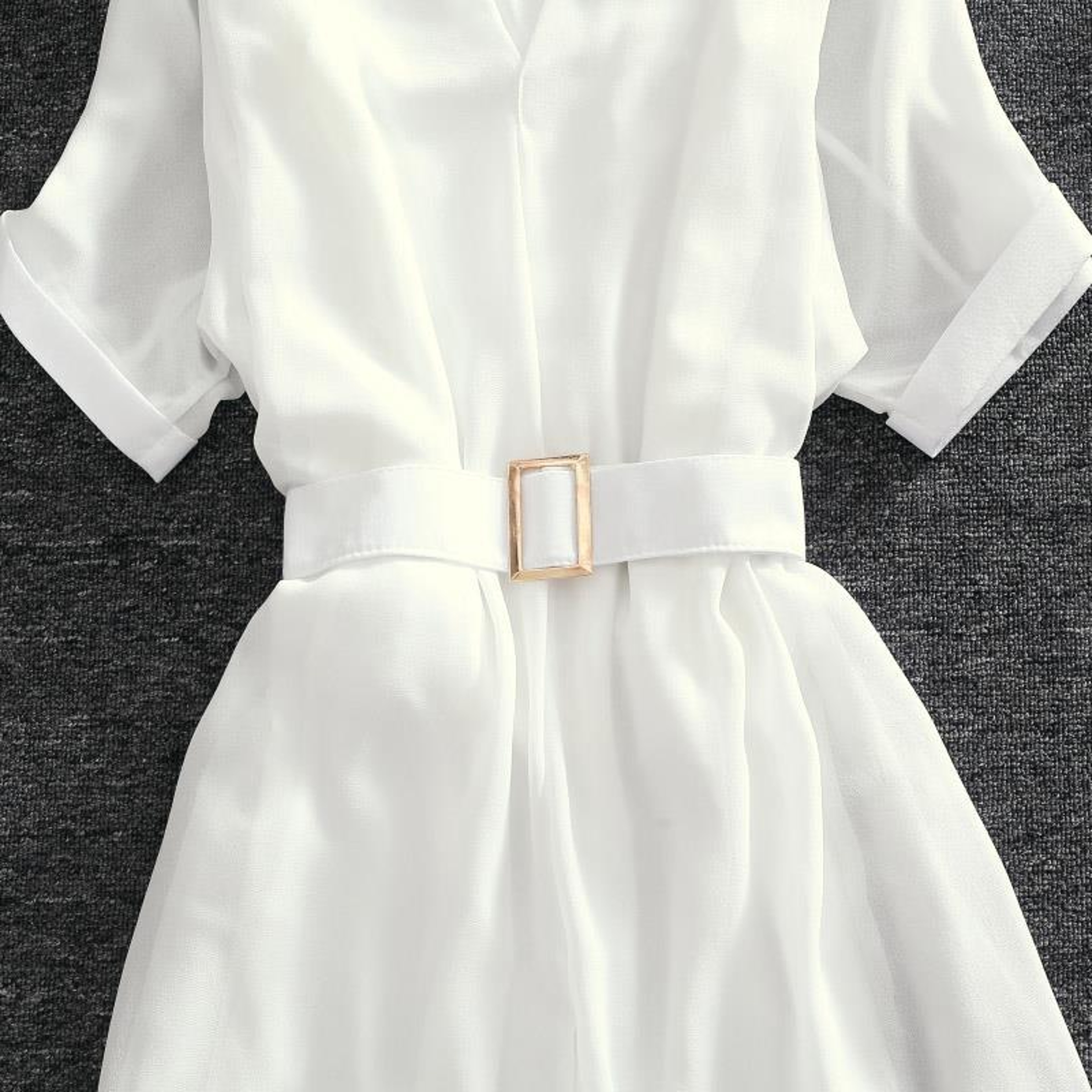 Luxury Chiffon Two Piece Dress for Women, Elegant Summer Party Outfit, Loose Tulle Evening Dress Prom White Transparent – view 3
