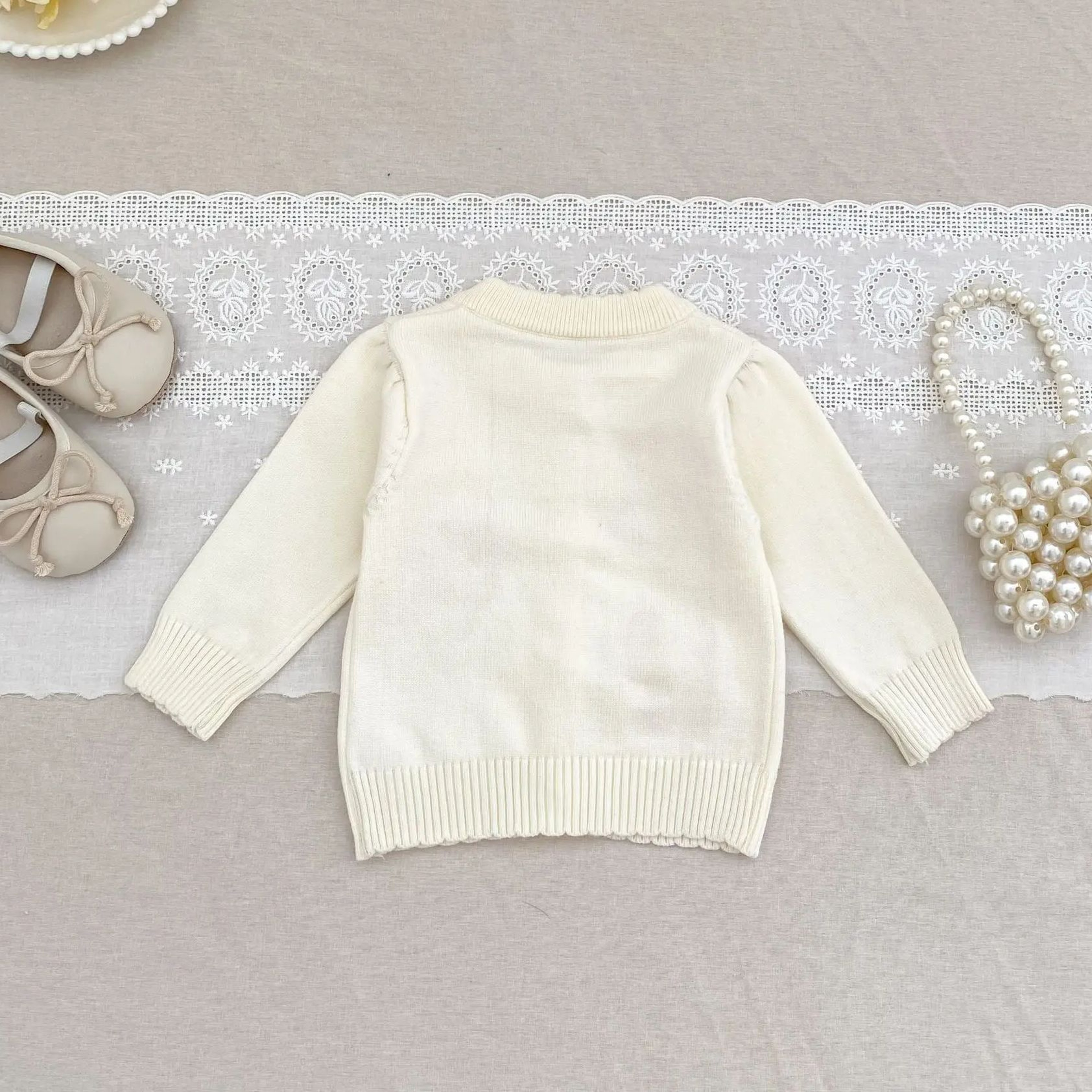 Soft Cotton Infant Jacket 0-2Y Baby Knitwear, Autumn Winter Baby Knit Cardigan, Korean Style Rabbit Sweater – view 4