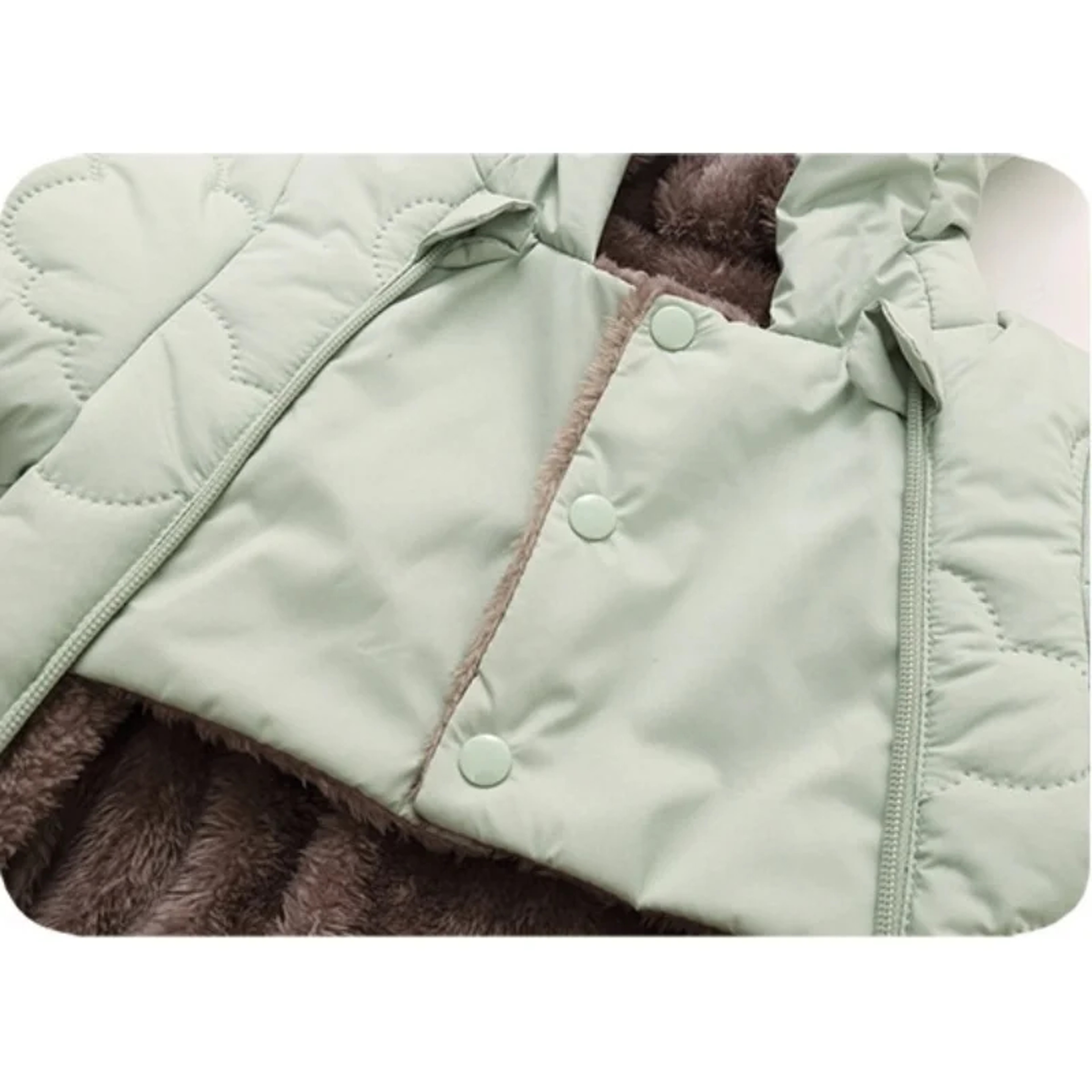 Thickened Fleece Lined Double Layer Hooded Romper 0-2Y Winter Warm Kids Snowsuit with Bear Ears, Toddler Baby Girl Boy – view 6