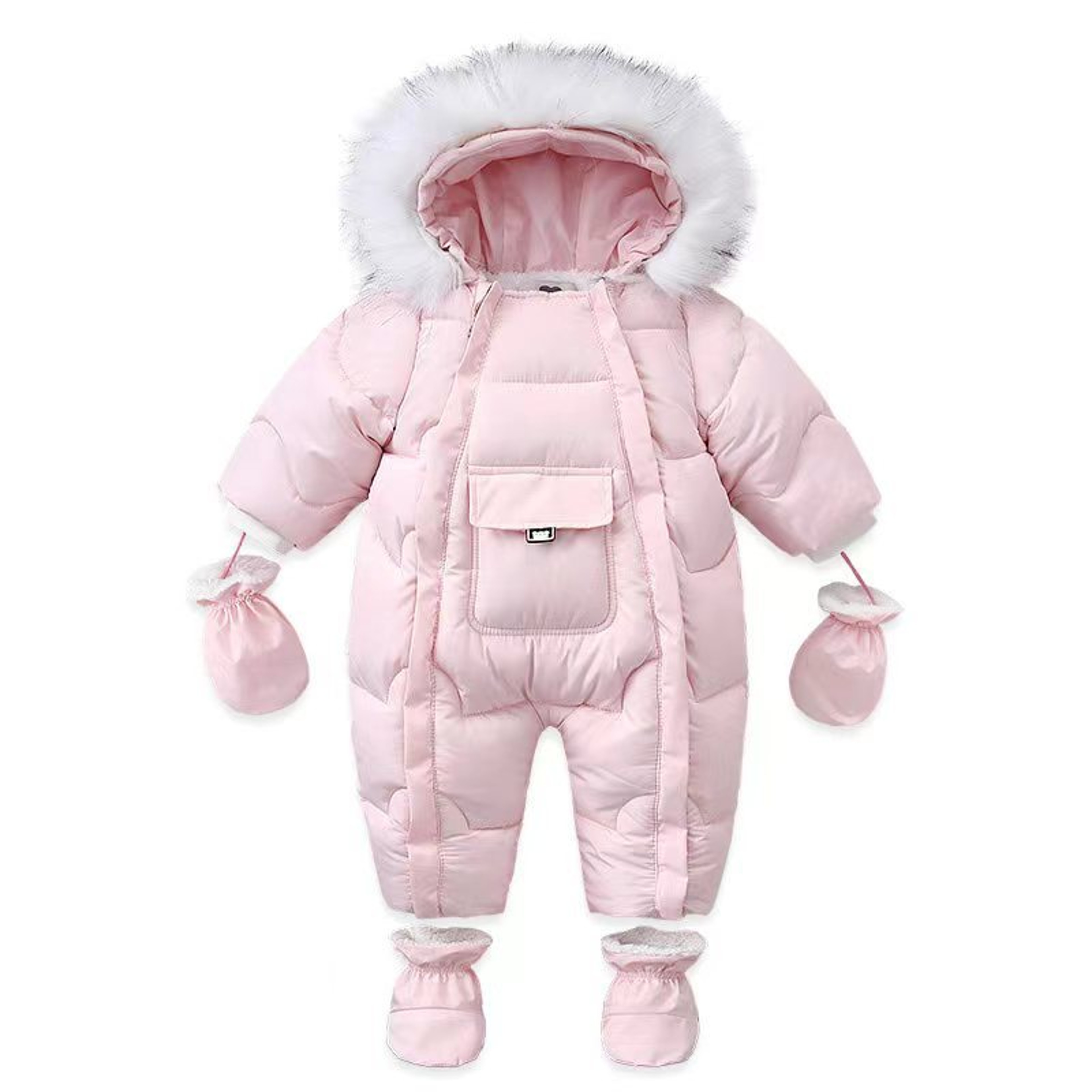 Velvet Warm Newborn Baby Overalls Baby Girl Winter Jumpsuit Plus Infant Girl Snowsuit Toddler Romper Outerwear Coat Cozy – view 2